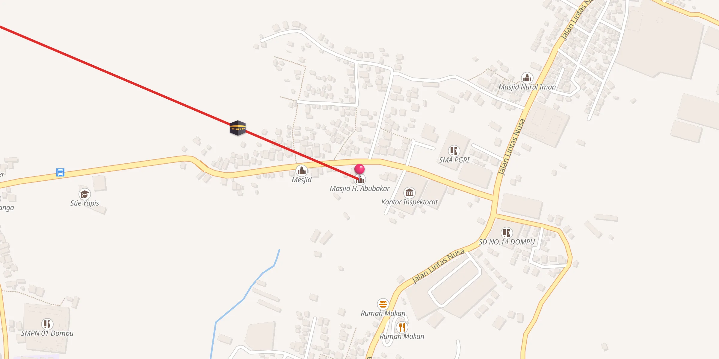 Carte de localisation : Masjid H. Abubakar