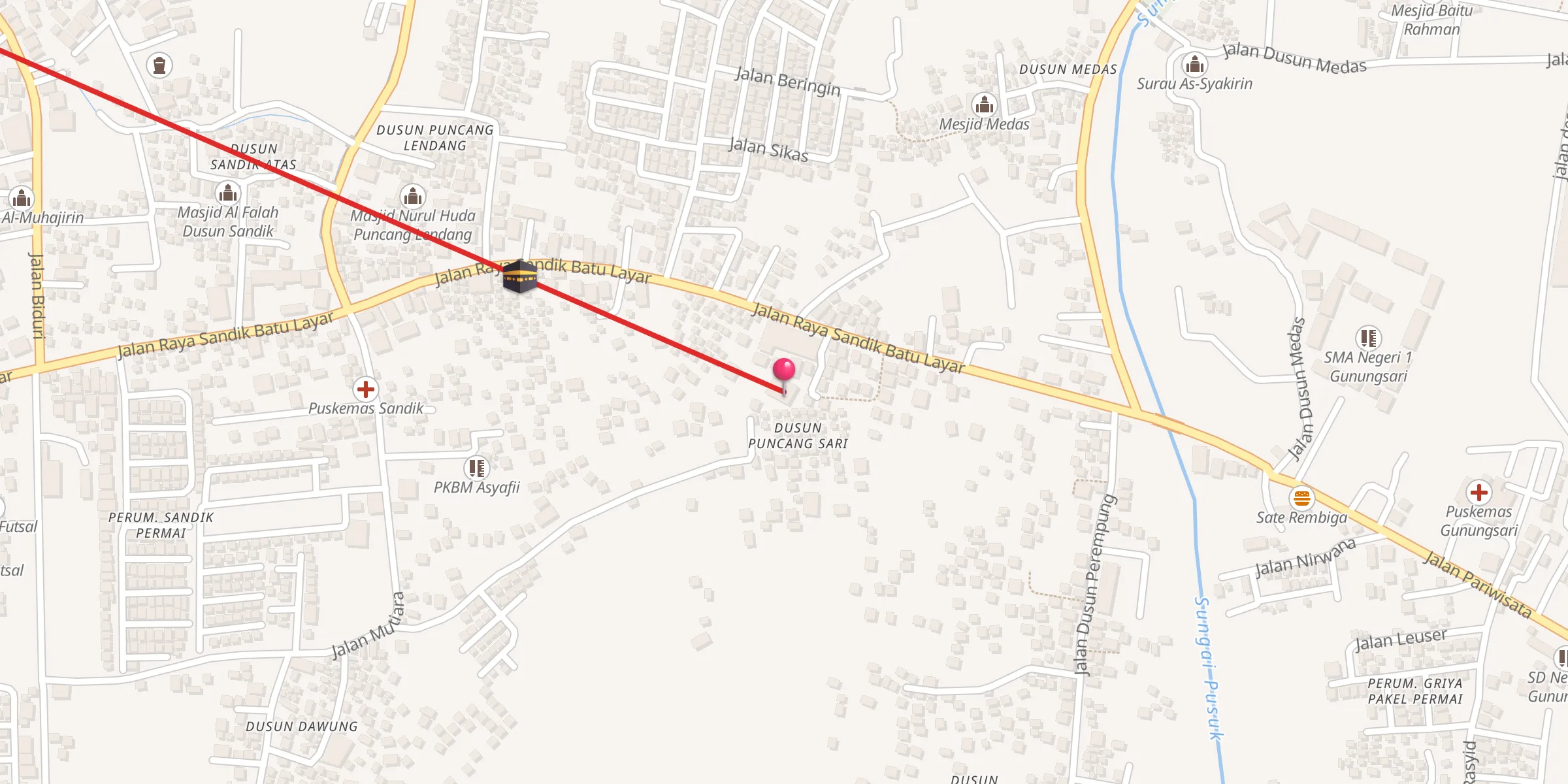 Carte de localisation : Masjid AT-Taqwa Puncangsari