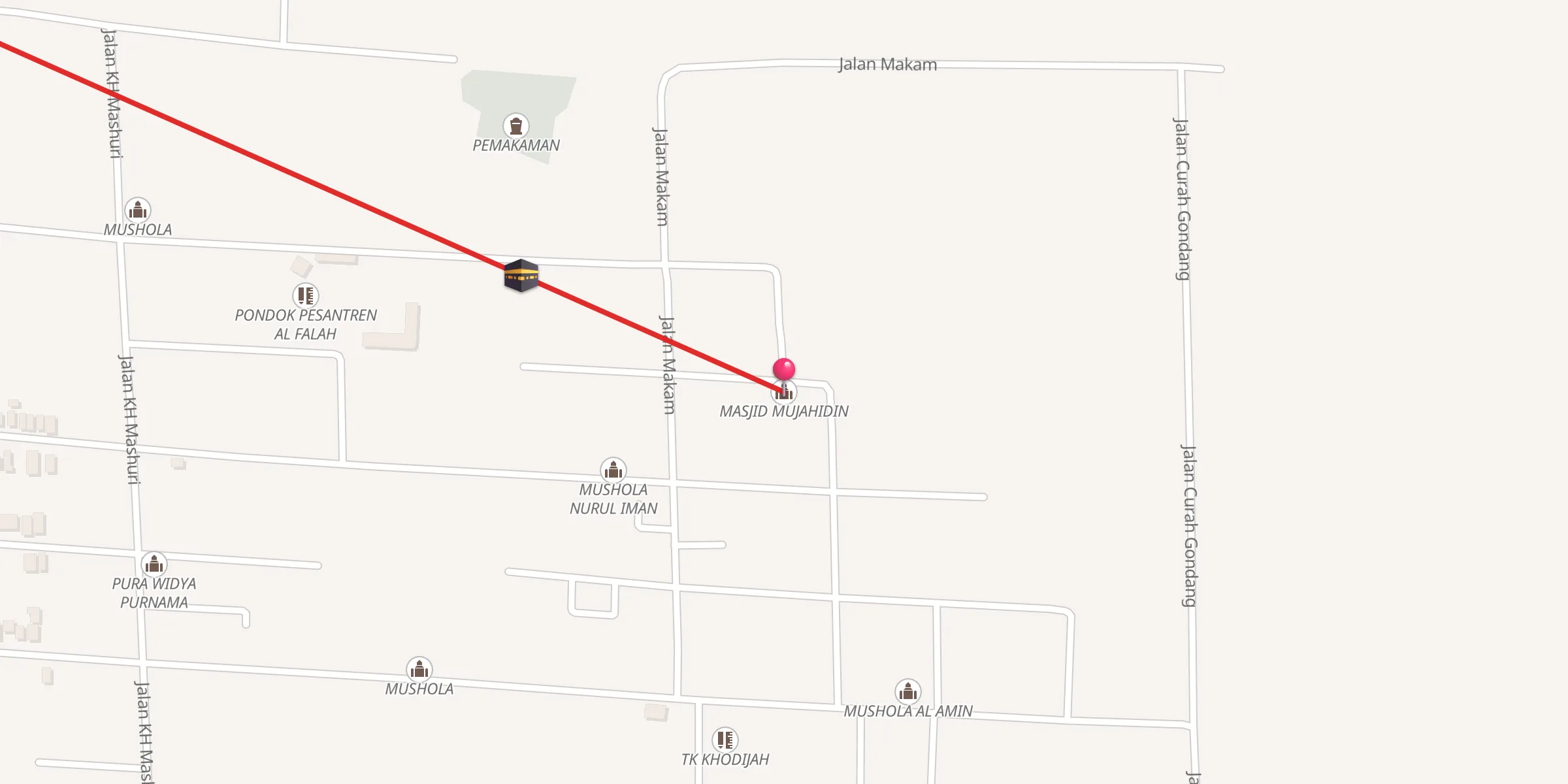 Carte de localisation : MASJID MUJAHIDIN