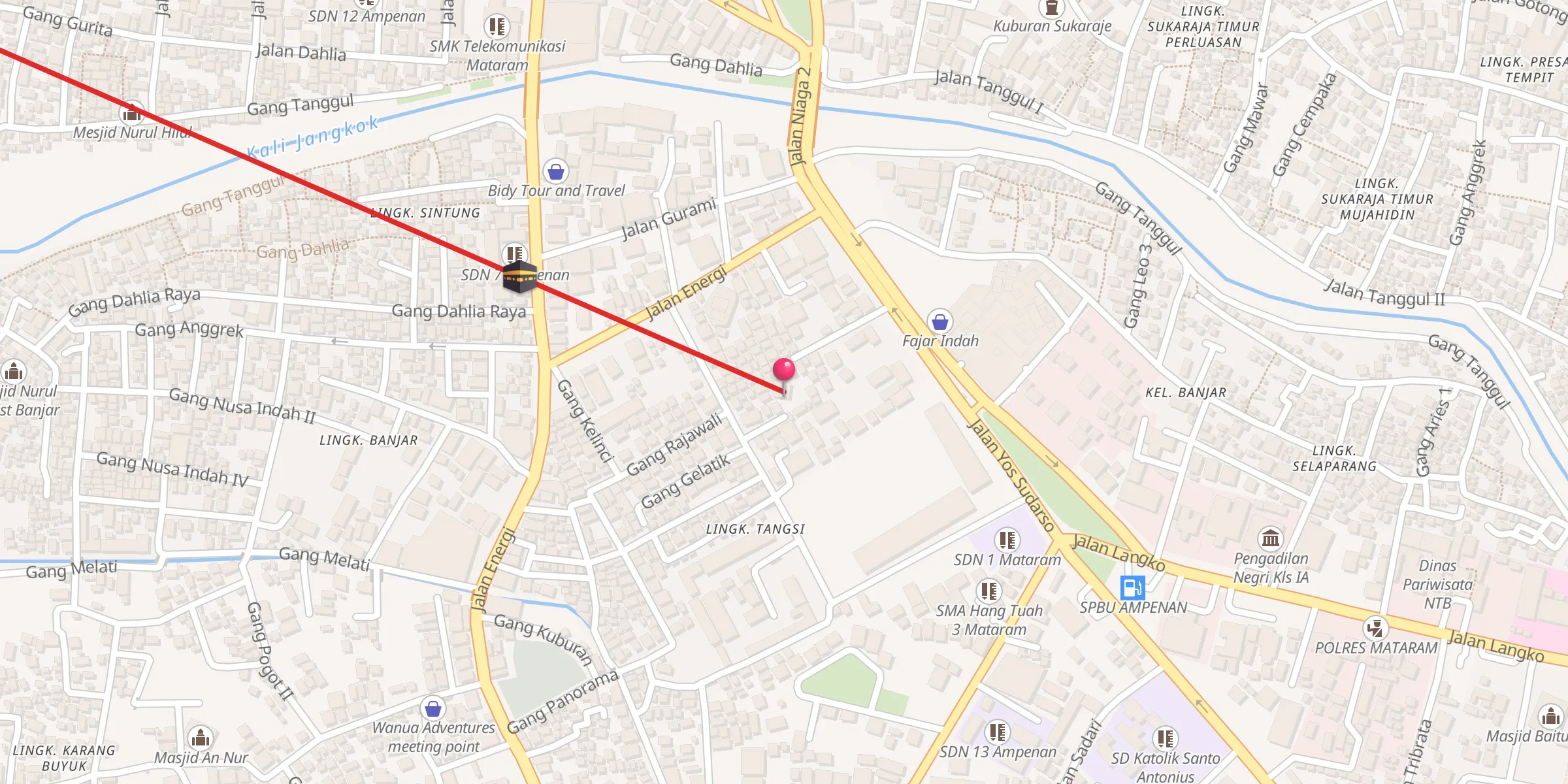 Carte de localisation : Masjid Al Mujaahidin Lingkungan Tangsi