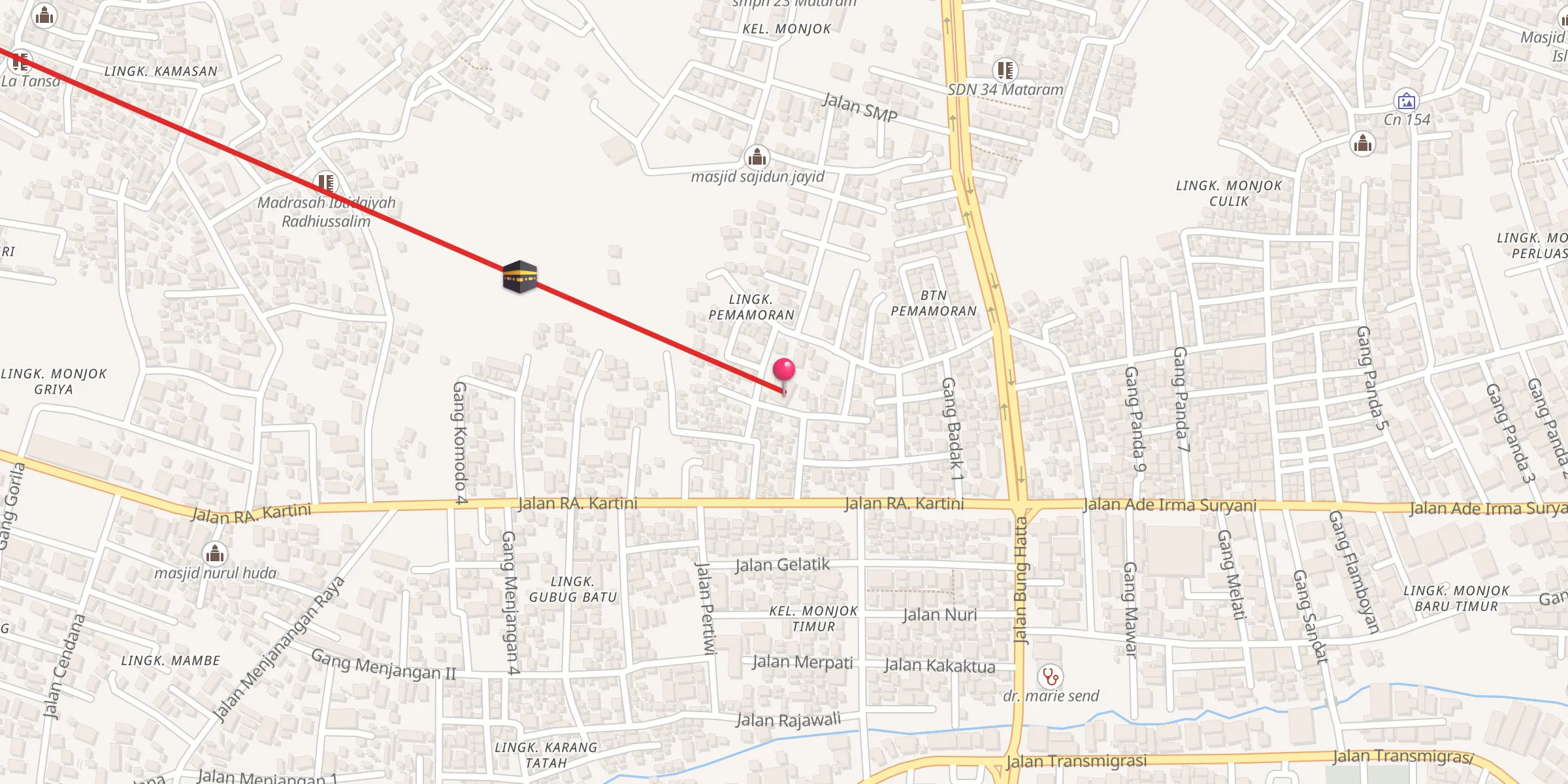 Carte de localisation : Masjid Al Mukmin