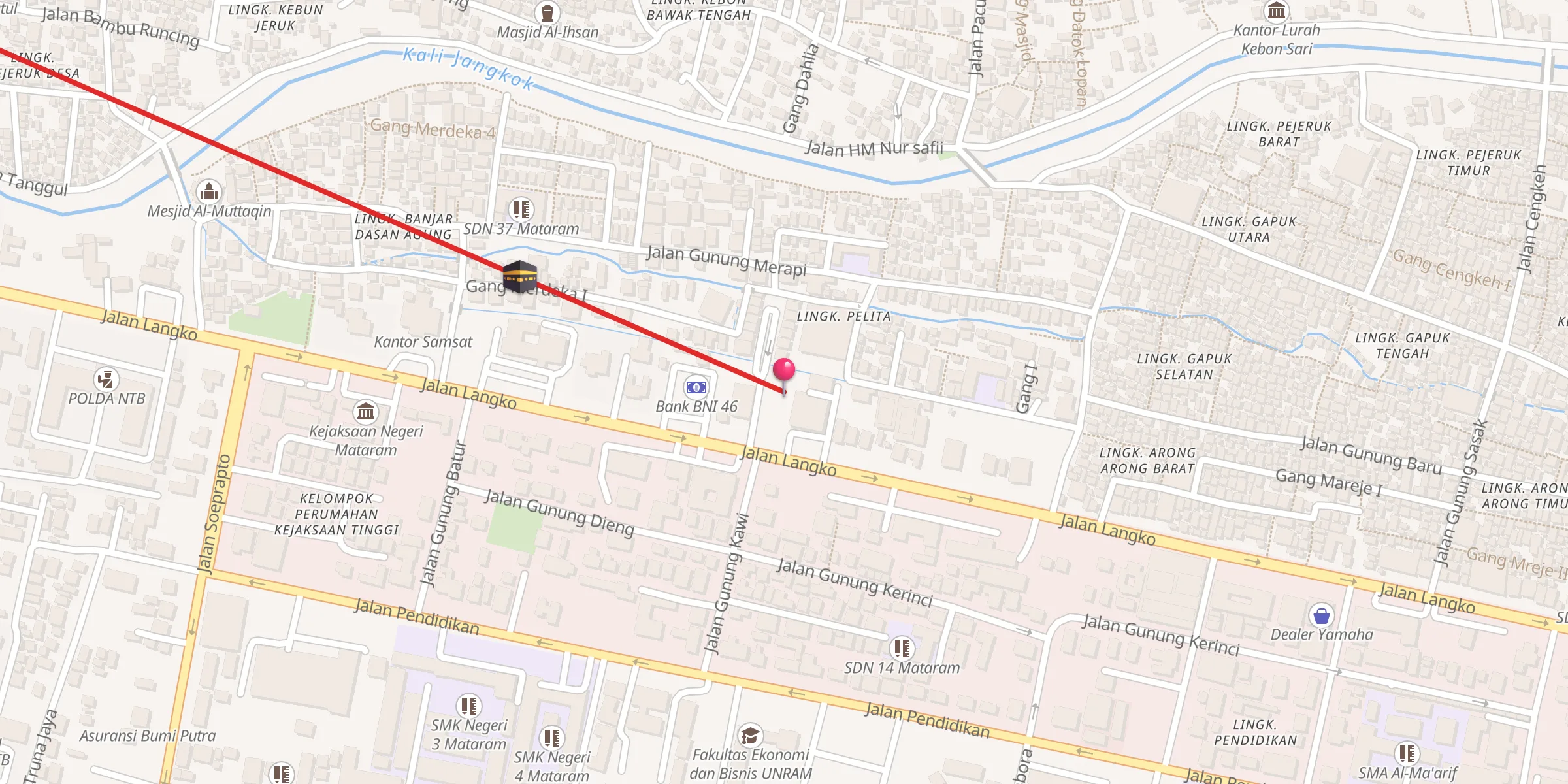 Carte de localisation : Lapangan Tenis Perumahan Bank Mandiri