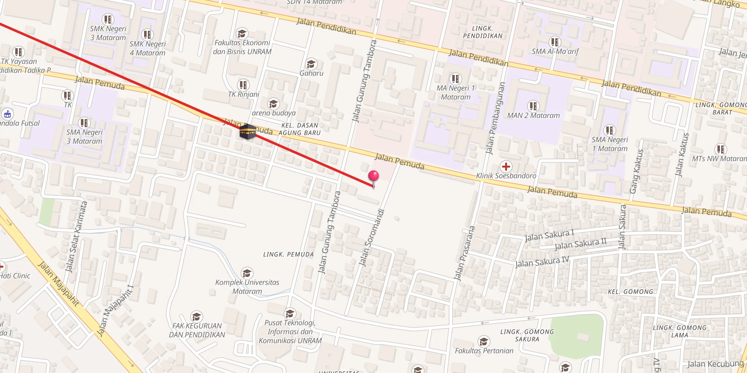 Carte de localisation : Islamic Center Al-Hunafa'