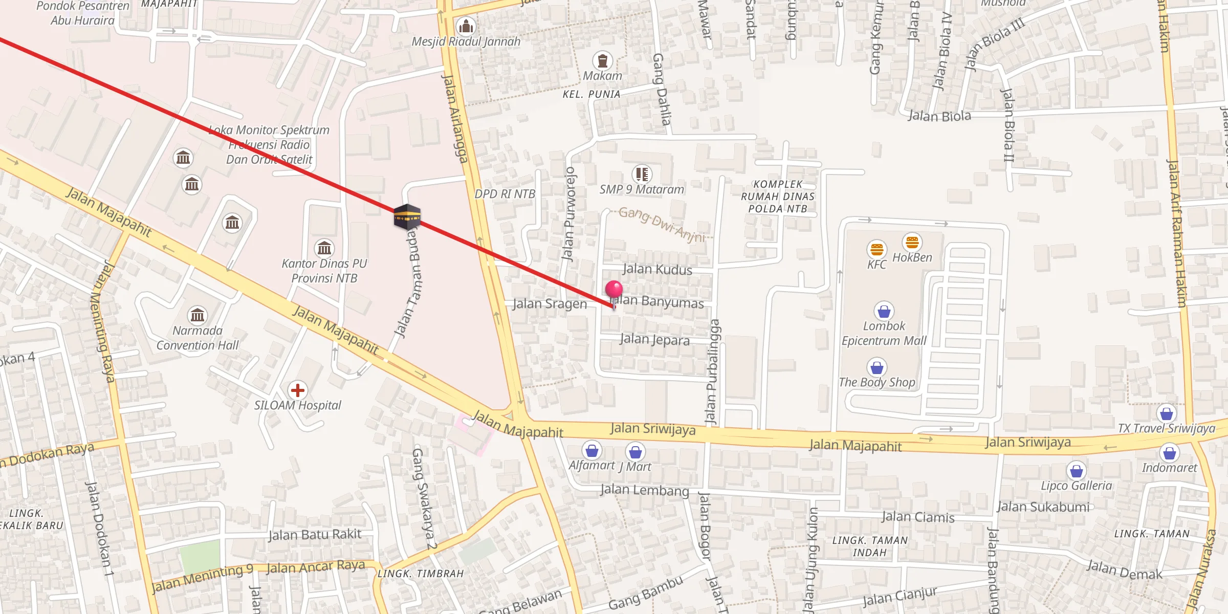 Carte de localisation : Masjid AL- Muhajiiz