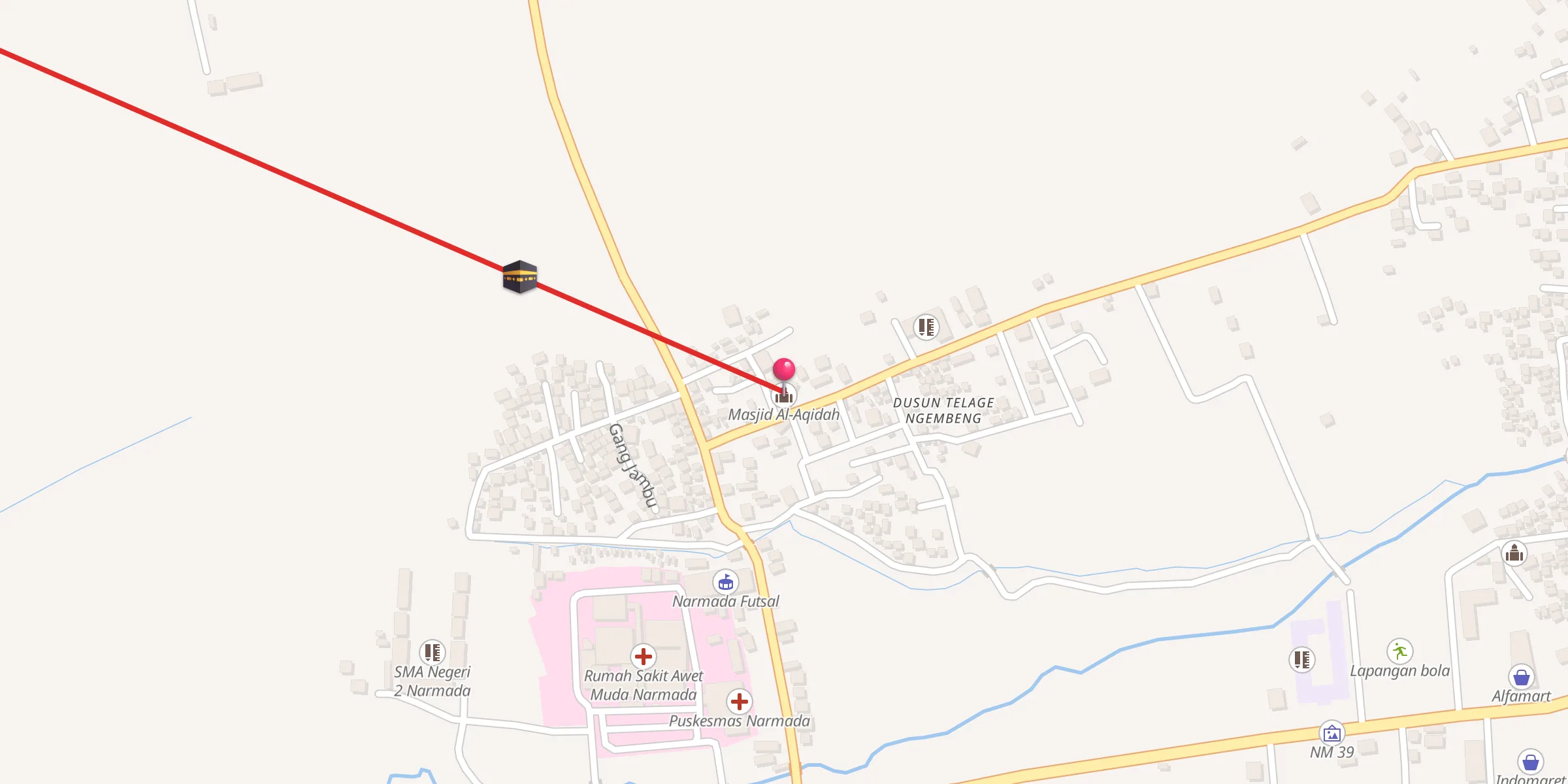 Carte de localisation : Masjid Al-Aqidah