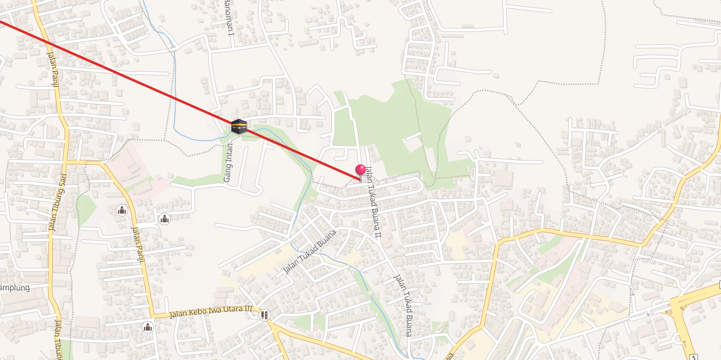 Carte de localisation : Musholla Al-Hidayah
