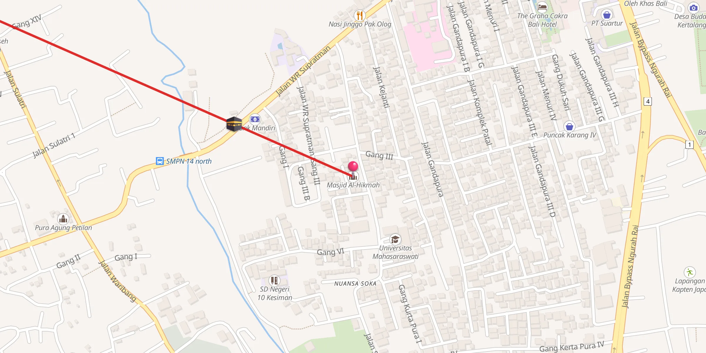 Carte de localisation : Masjid Al-Hikmah