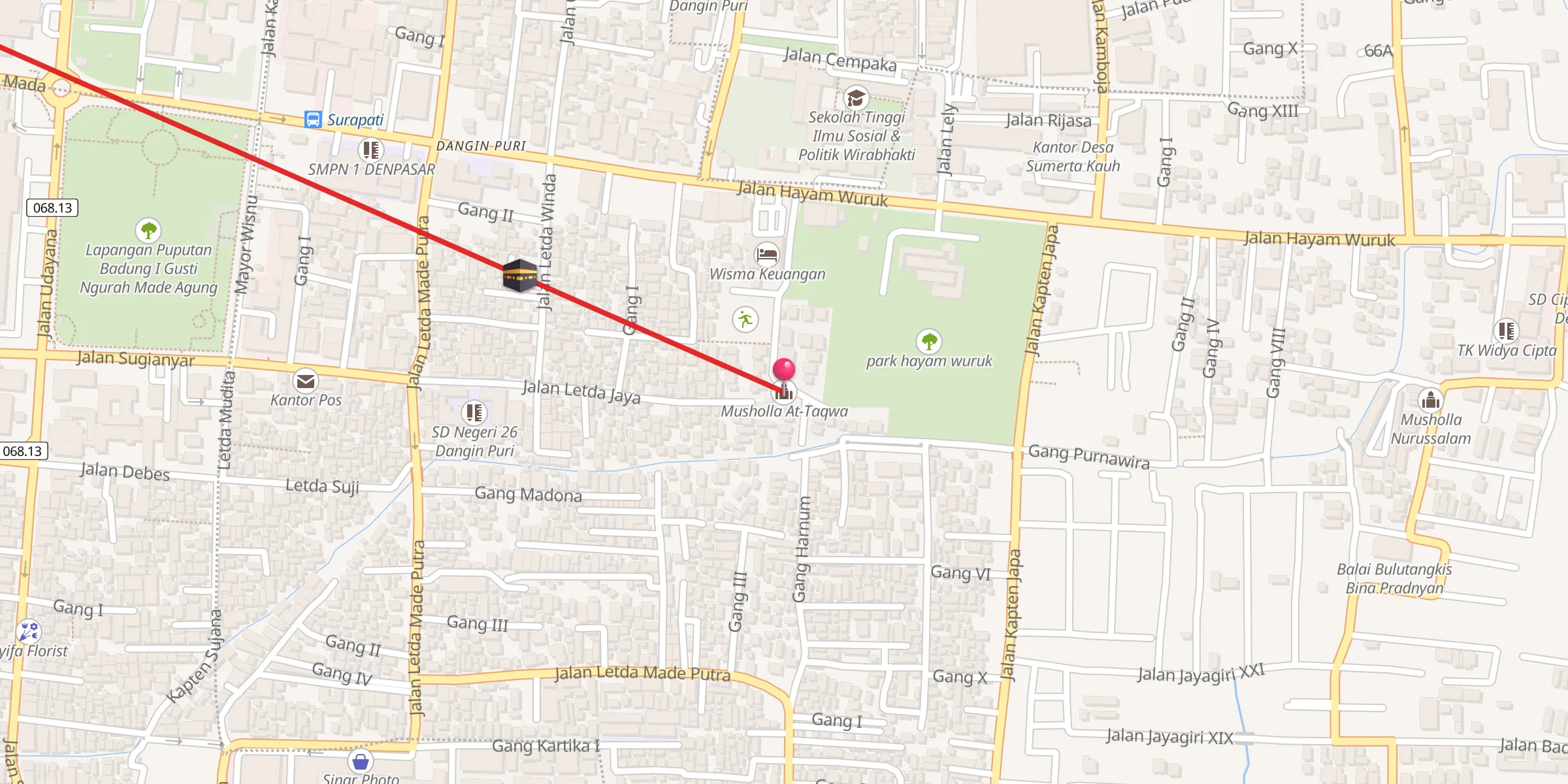 Carte de localisation : Musholla At-Taqwa