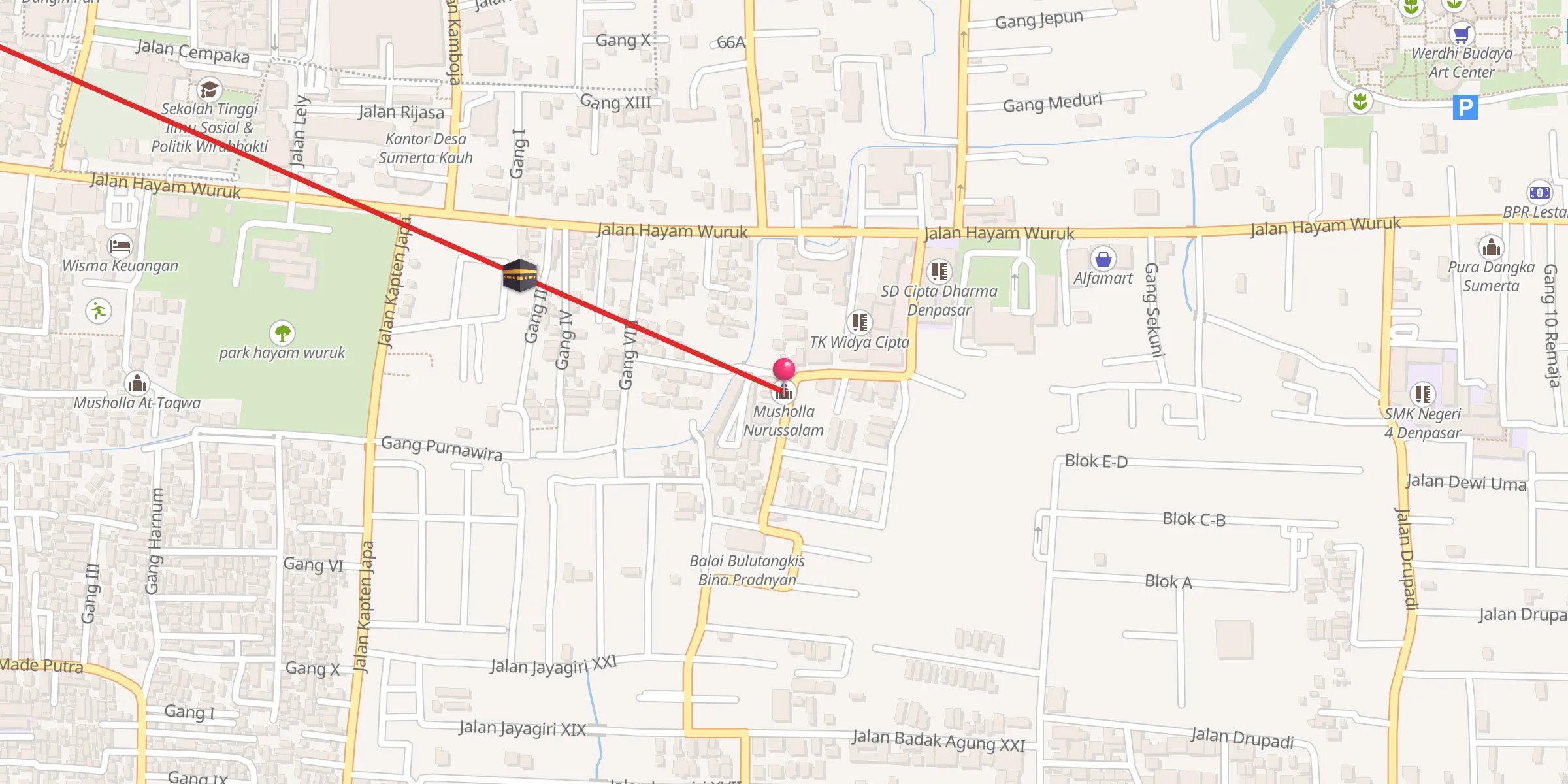 Carte de localisation : Musholla Nurussalam