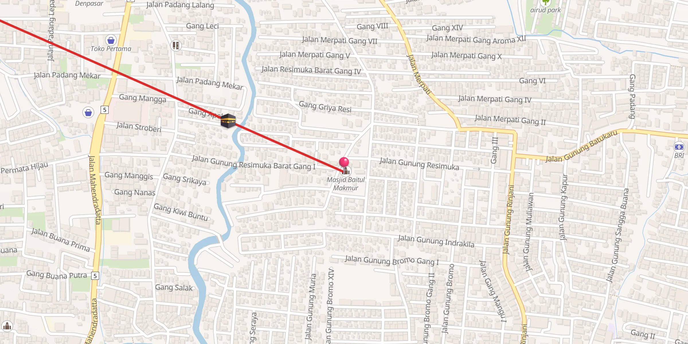 Carte de localisation : Masjid Baitul Makmur