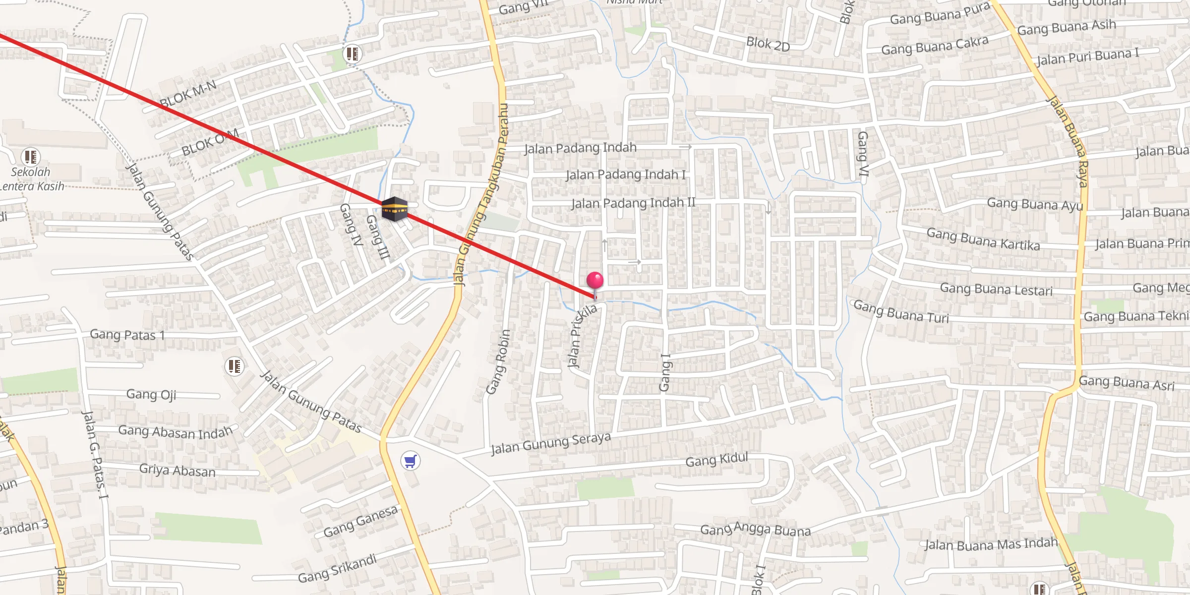 Carte de localisation : Musholla Syuhada