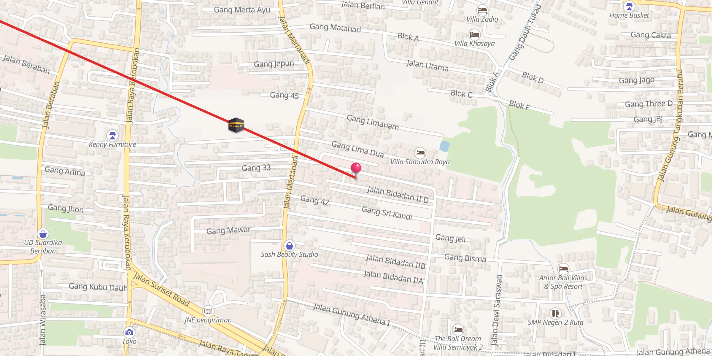 Carte de localisation : Mushola At Taqwa Kerobokan Kelod