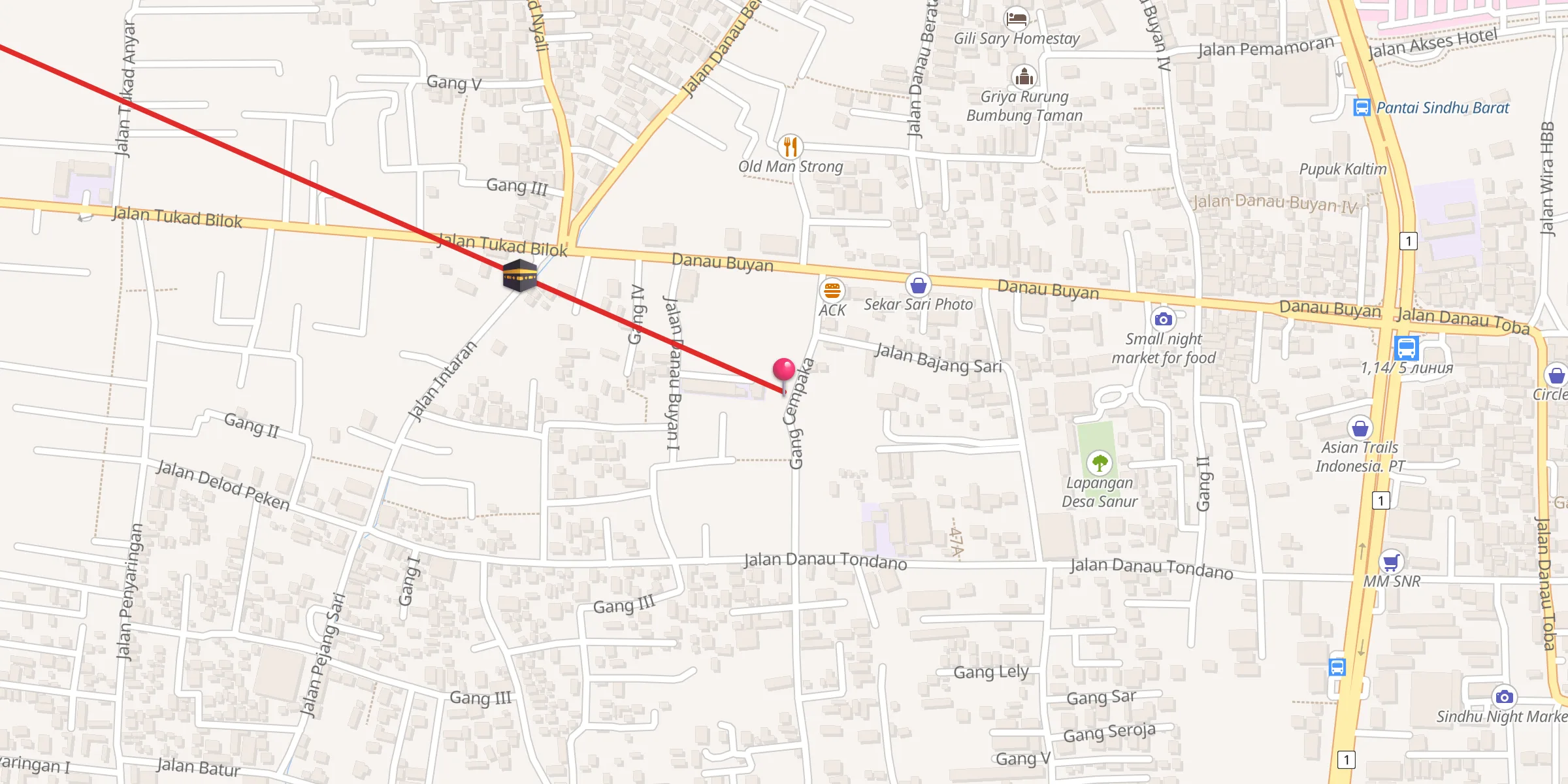 Carte de localisation : Musholla Fastabiqul Khoirot