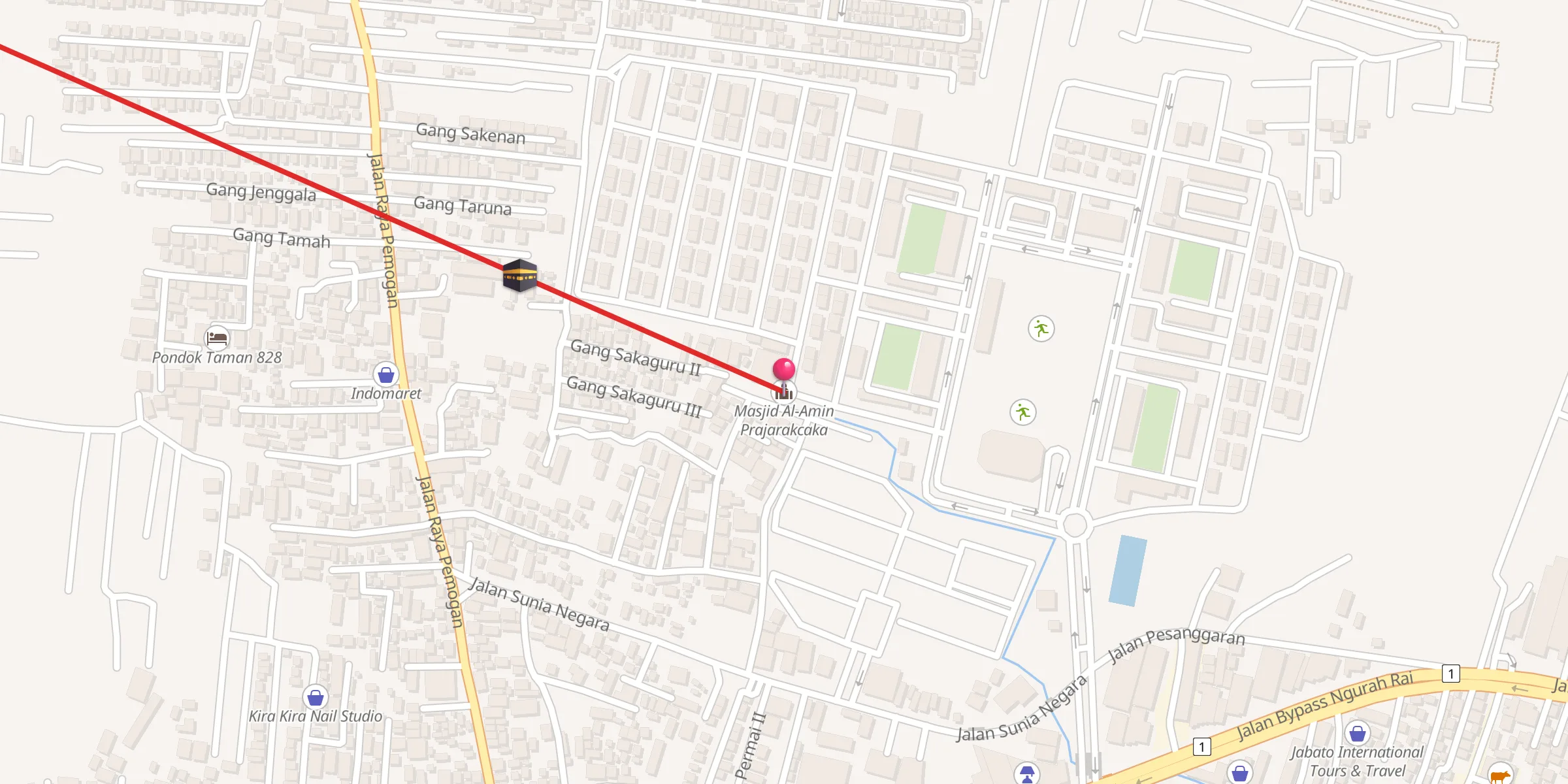 Carte de localisation : Masjid Al-Amin Prajarakcaka