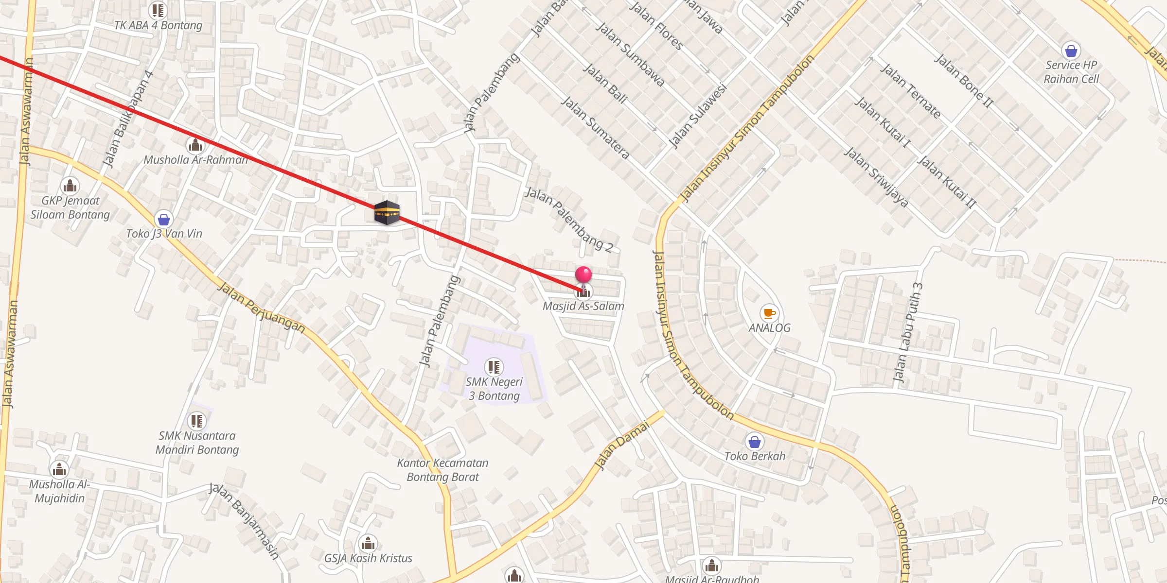Carte de localisation : Masjid As-Salam