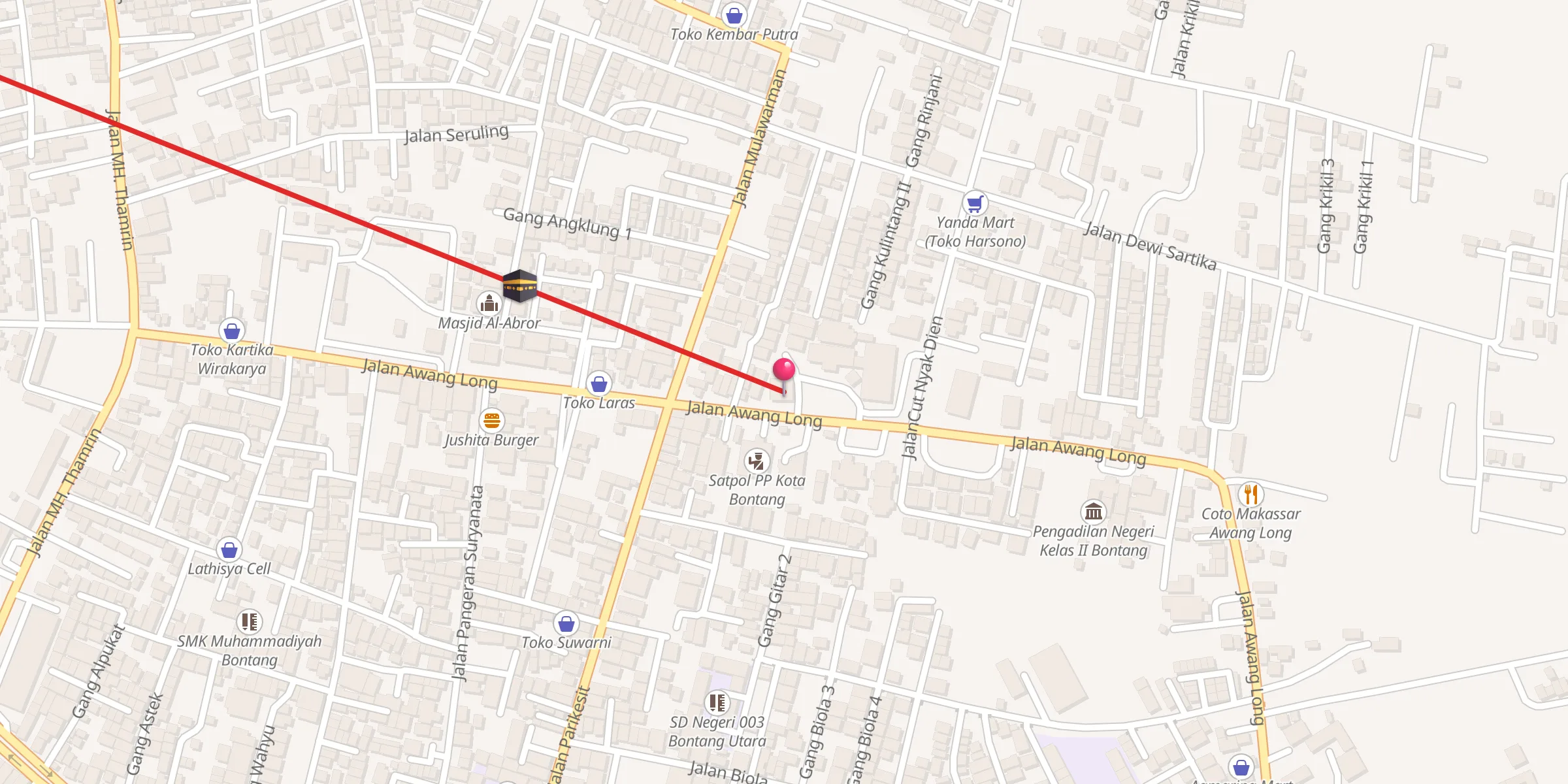 Carte de localisation : Masjid Al-Firdaus