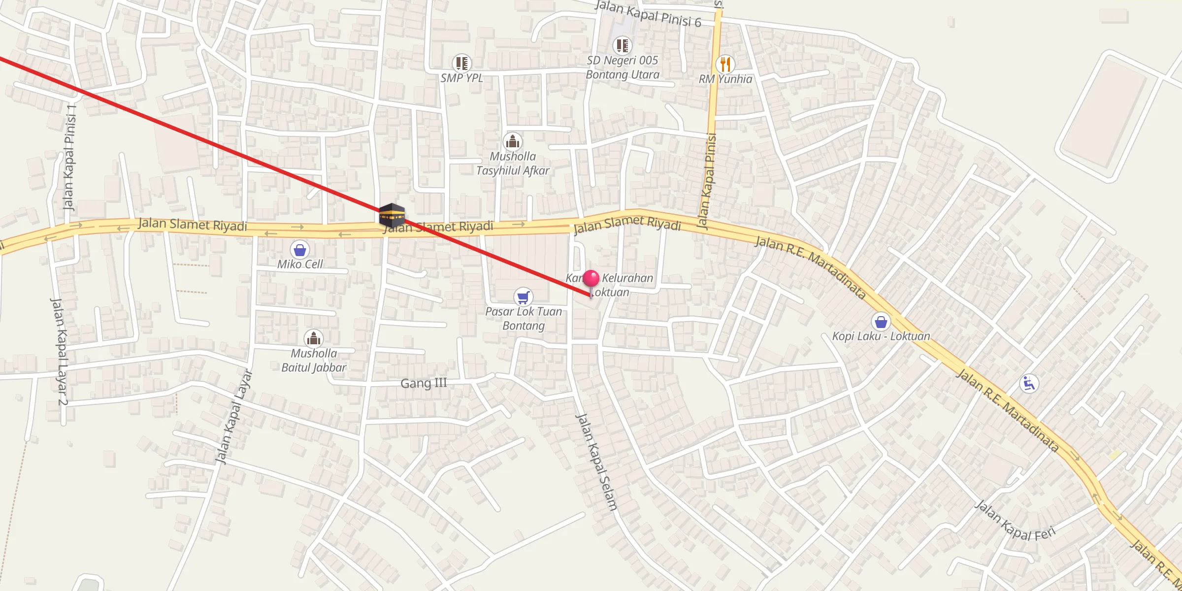 Carte de localisation : Masjid Al-Mujahidin