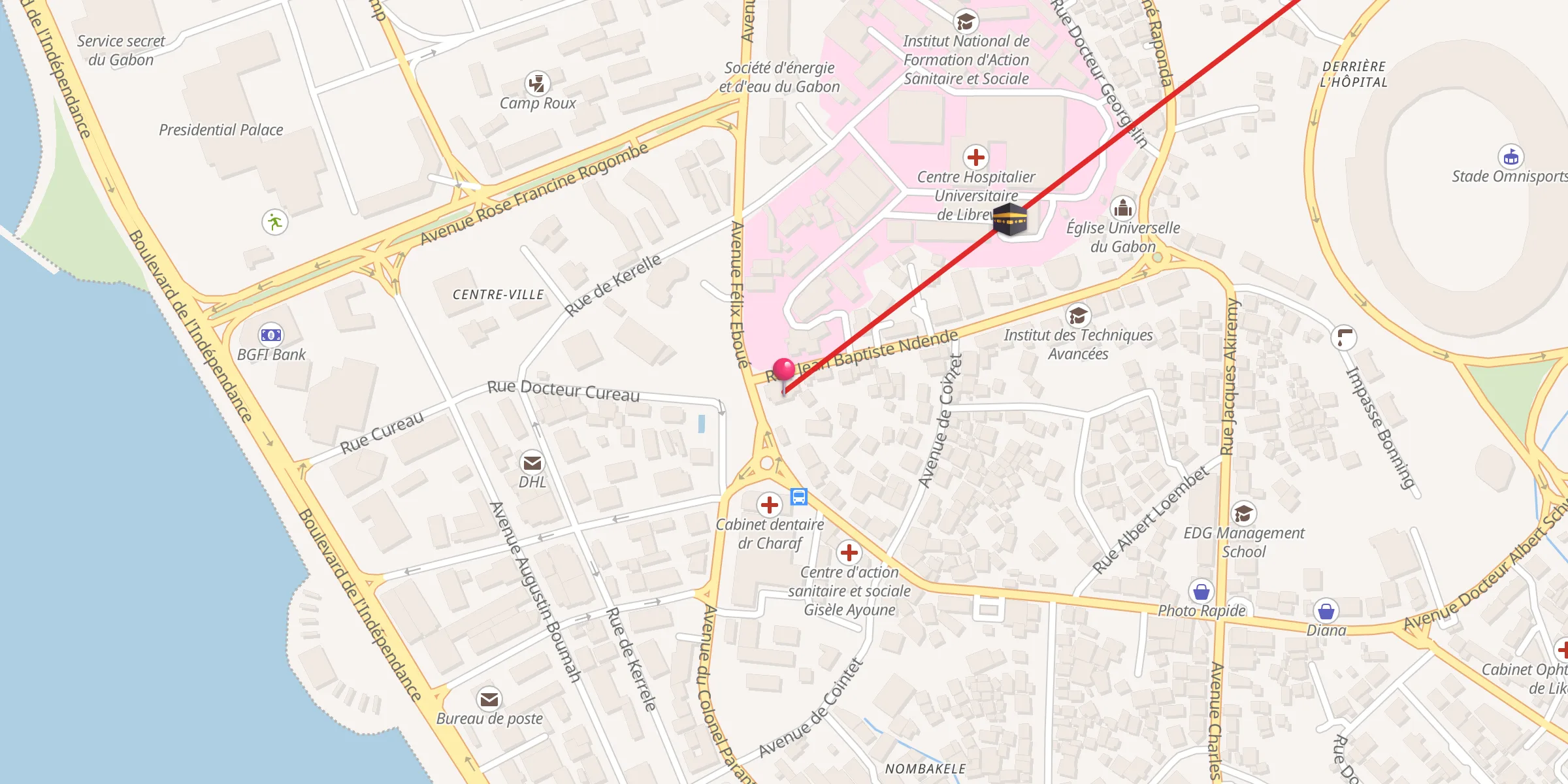Carte de localisation : Mosquée du CHUL