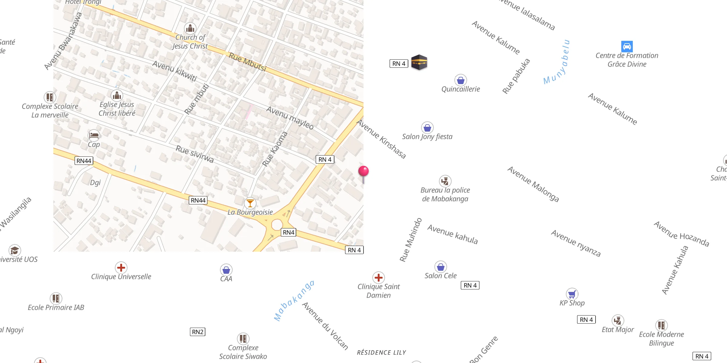 Carte de localisation : Mosquée