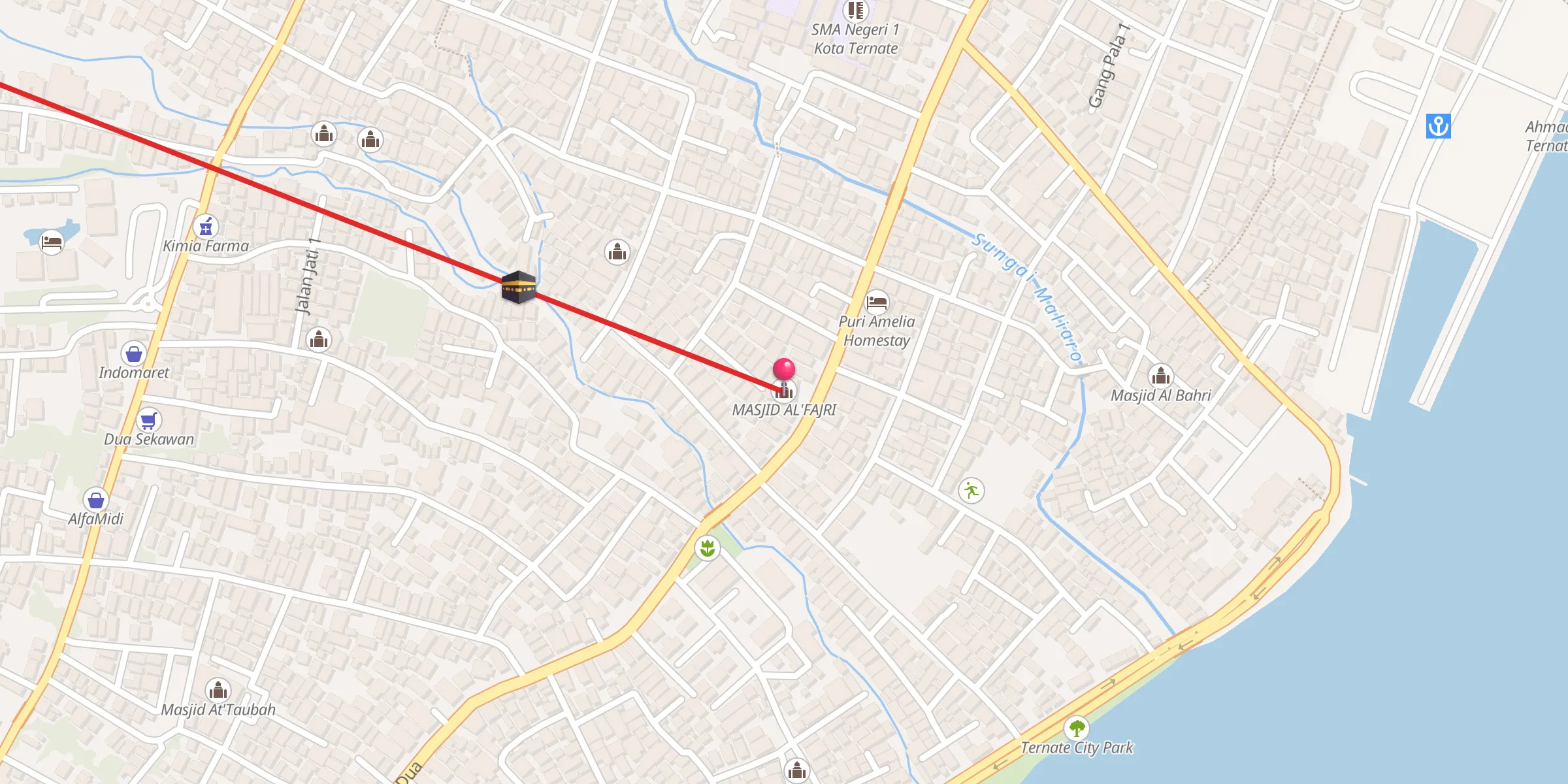 Carte de localisation : MASJID AL'FAJRI