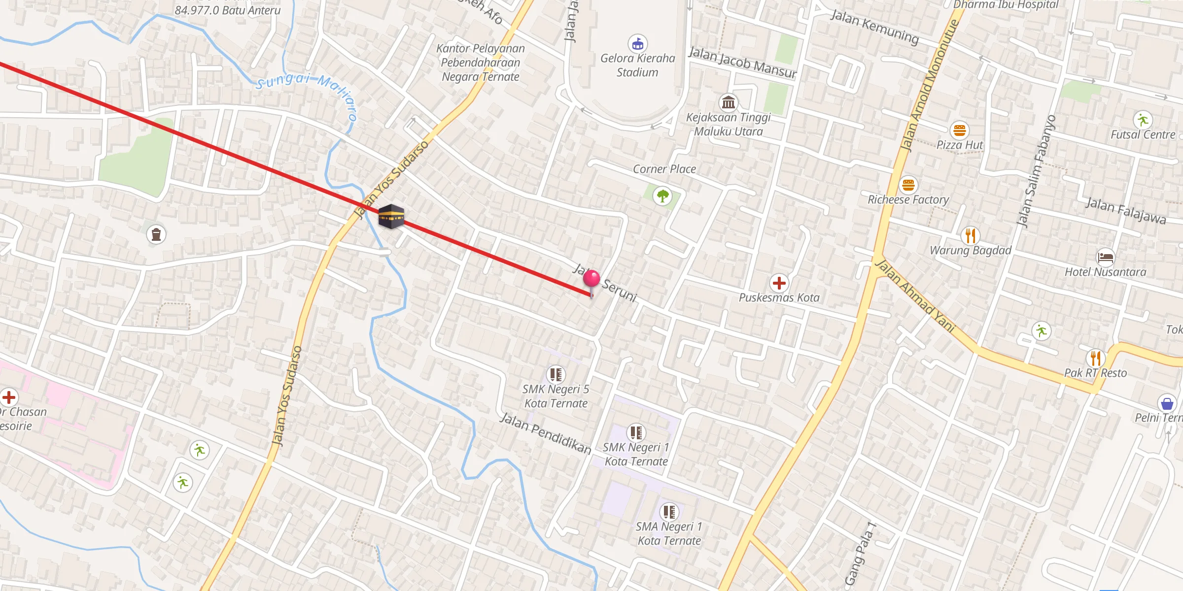 Carte de localisation : Masjid Raudatul Jannah