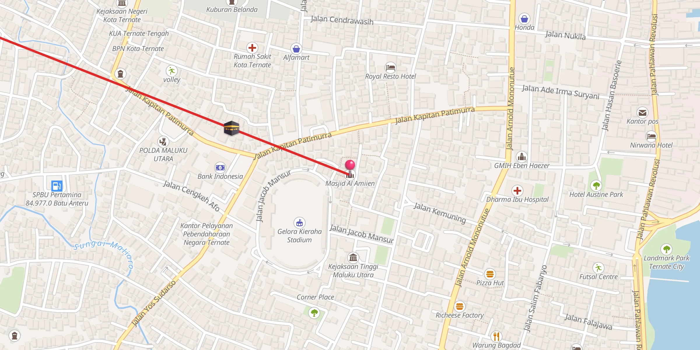 Carte de localisation : Masjid Al Amiien