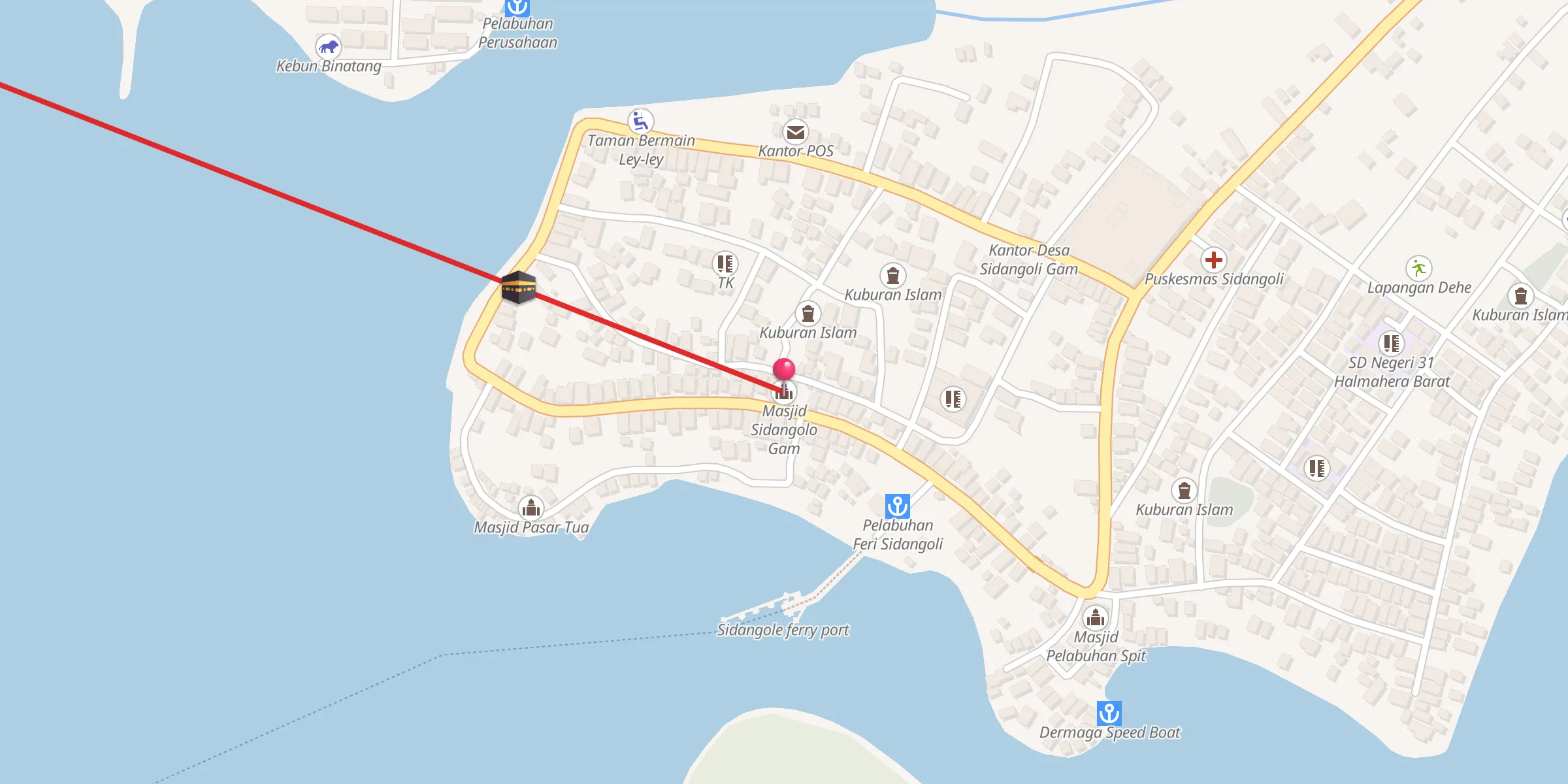 Carte de localisation : Masjid Sidangolo Gam