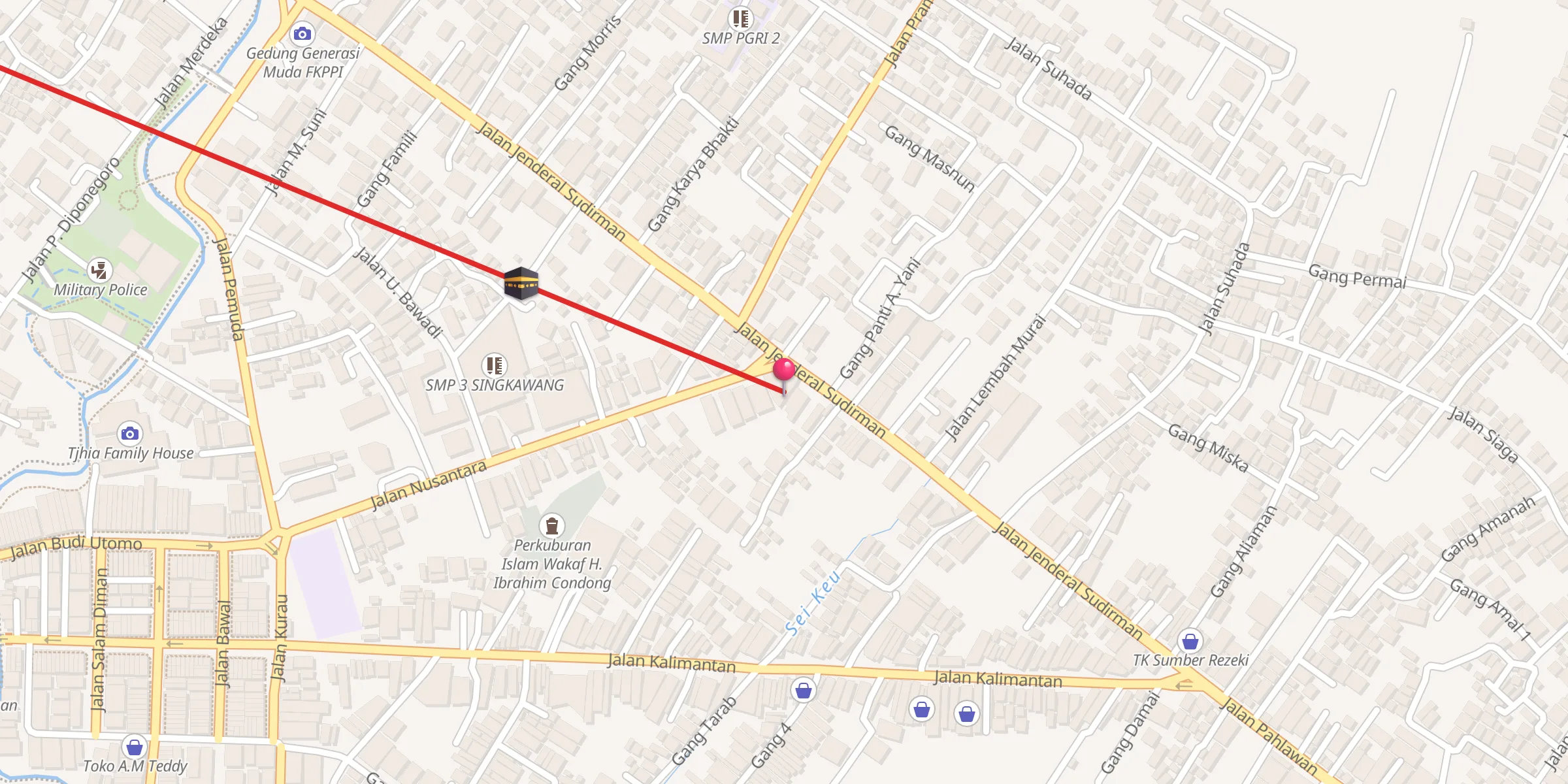 Carte de localisation : Masjid Darul Falah Condong