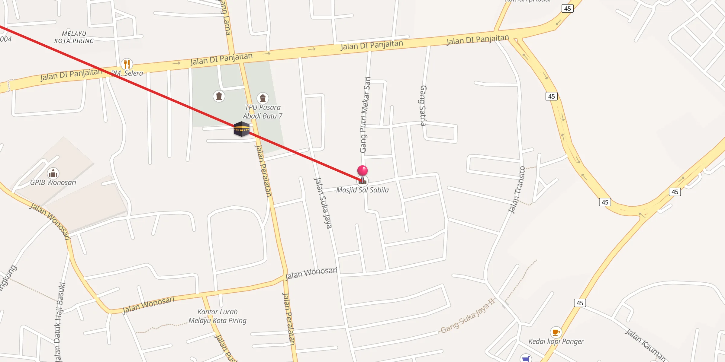 Carte de localisation : Masjid Sal Sabila
