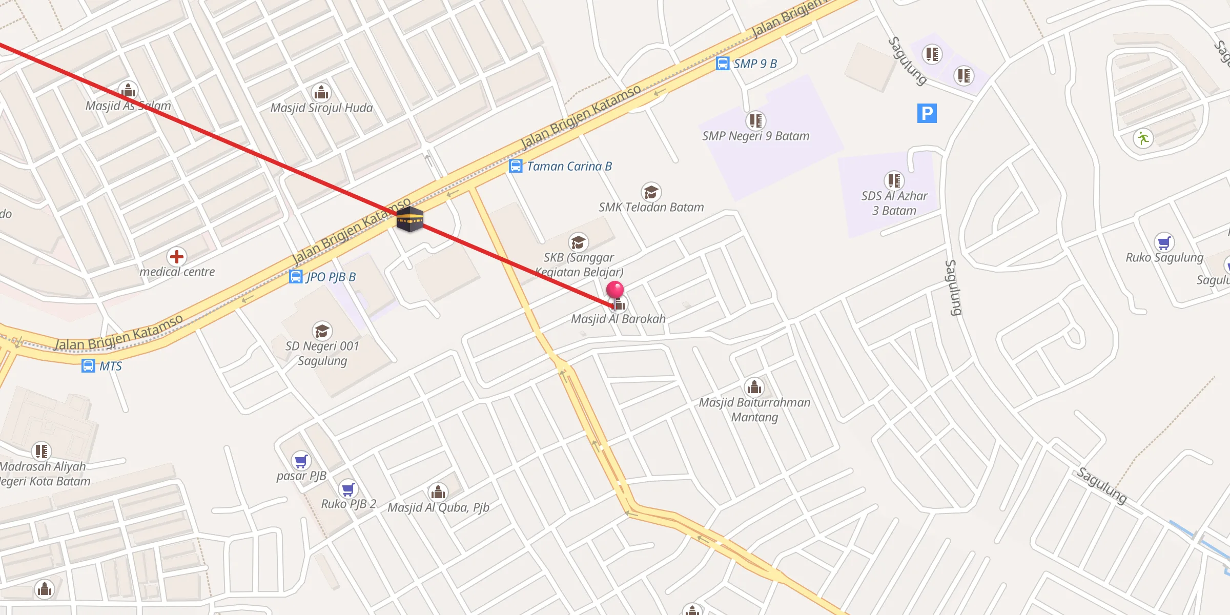 Carte de localisation : Masjid Al Barokah