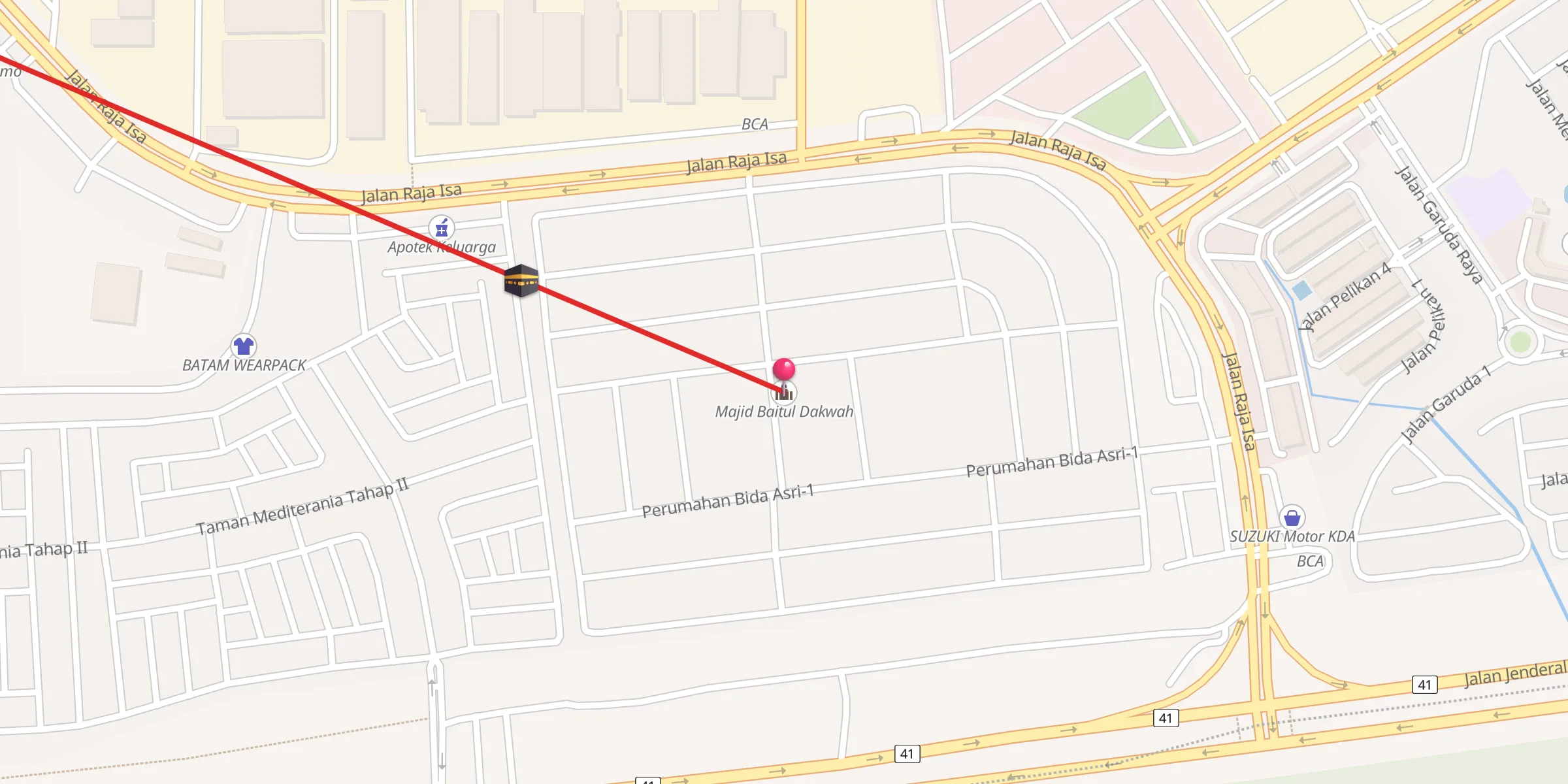 Carte de localisation : Majid Baitul Dakwah