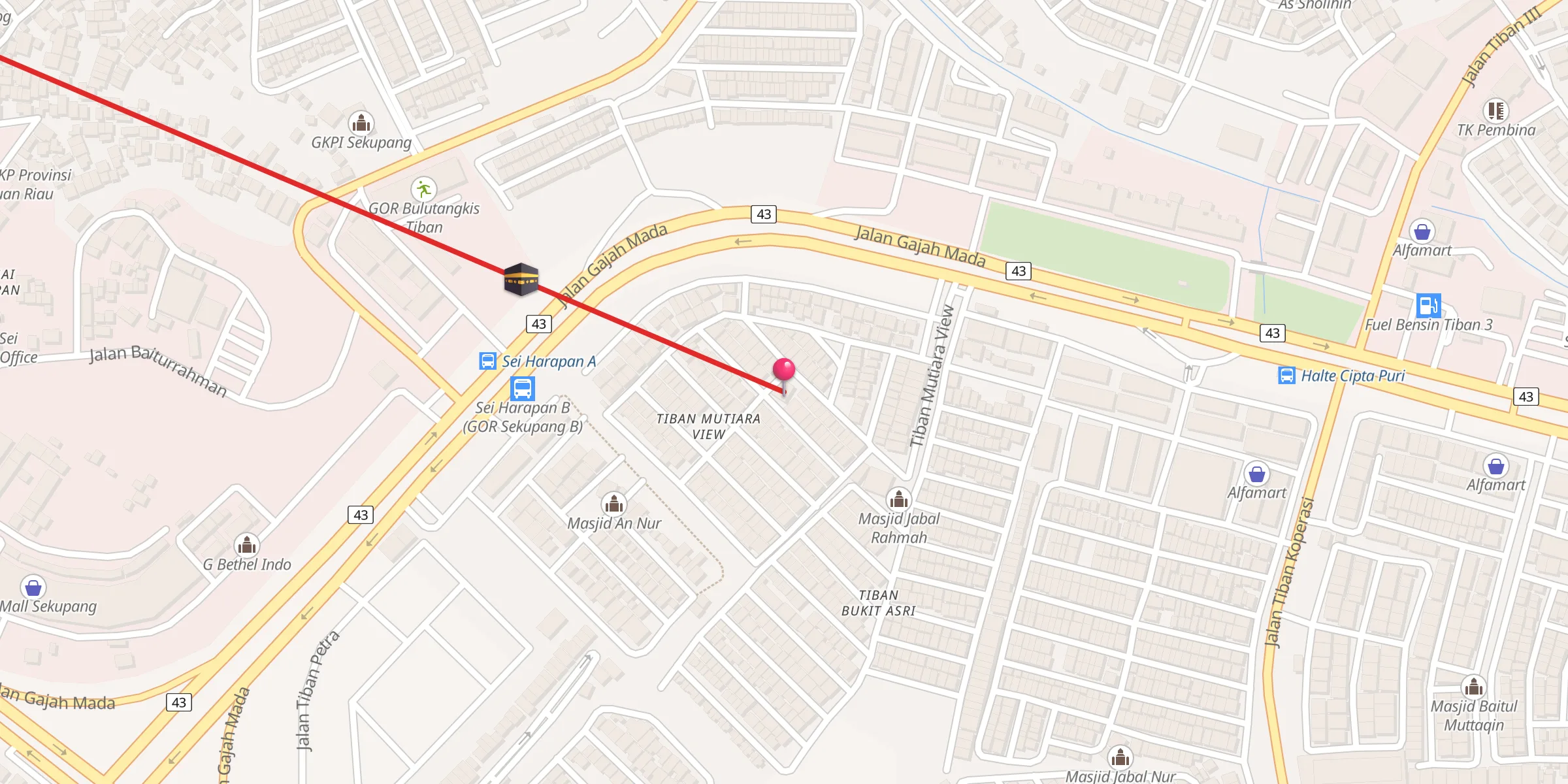 Carte de localisation : Masjid Al Aqsha
