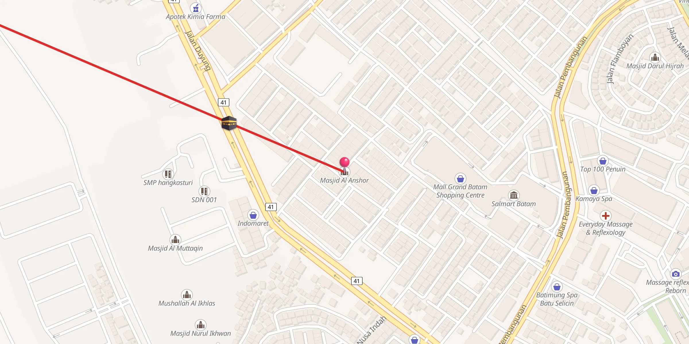 Carte de localisation : Masjid Al Anshor