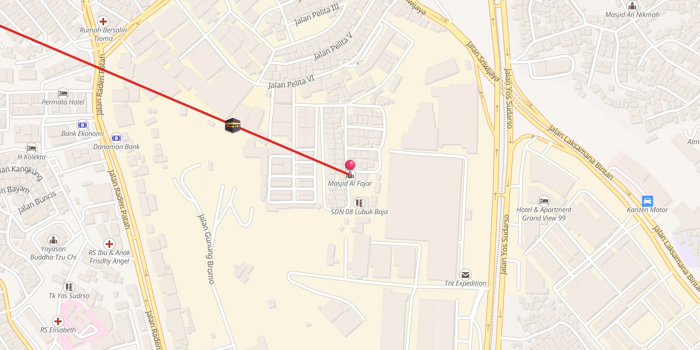 Carte de localisation : Masjid Al Fajar