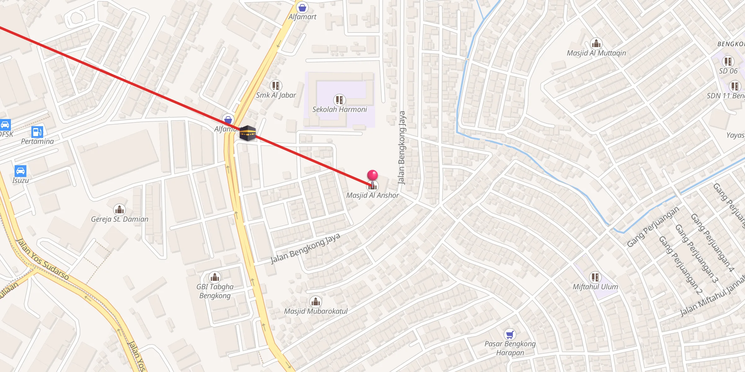 Carte de localisation : Masjid Al Anshor