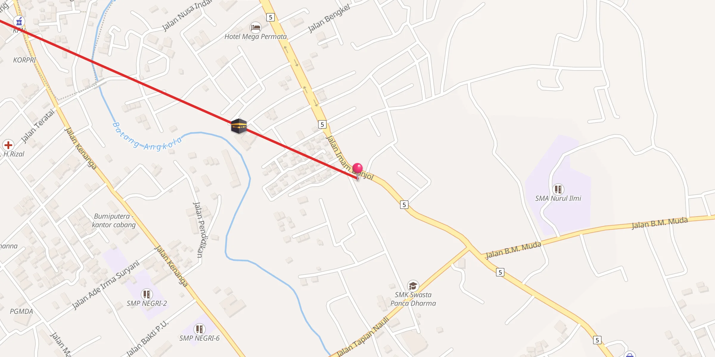 Carte de localisation : Nurual Huda Aktampang