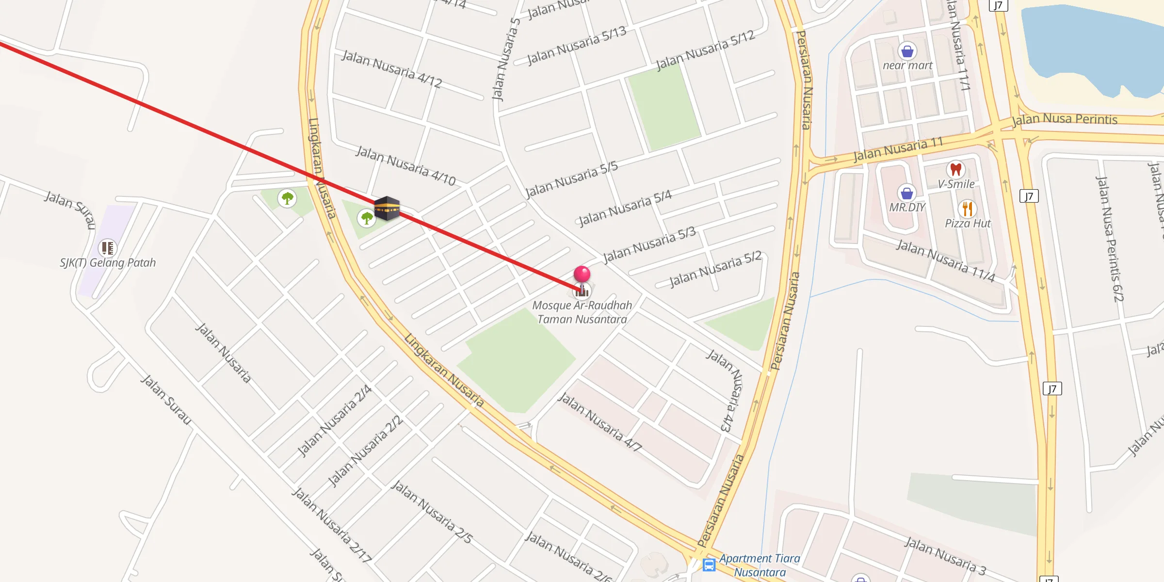 Carte de localisation : Mosque Ar-Raudhah Taman Nusantara