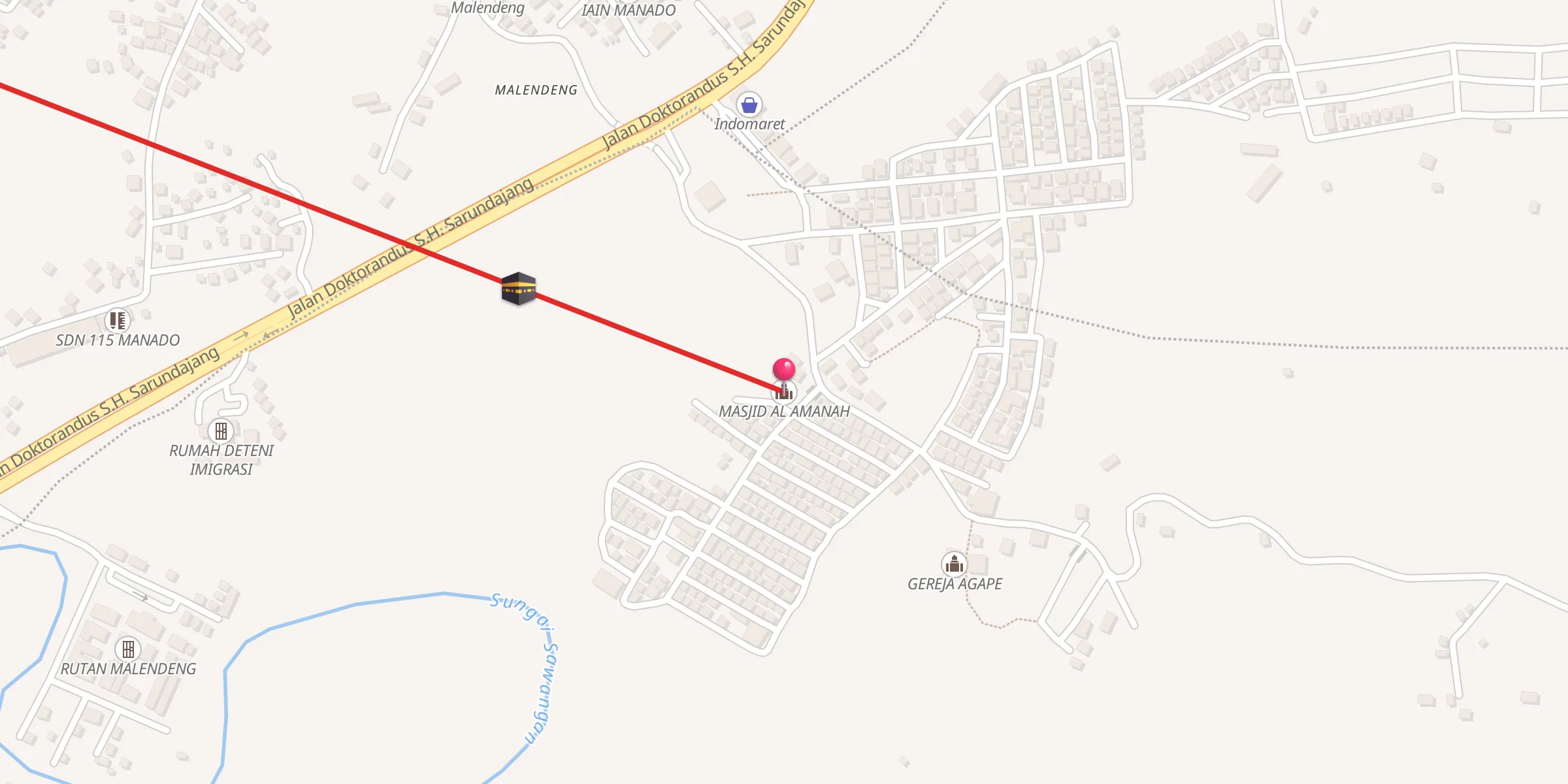 Carte de localisation : MASJID AL AMANAH