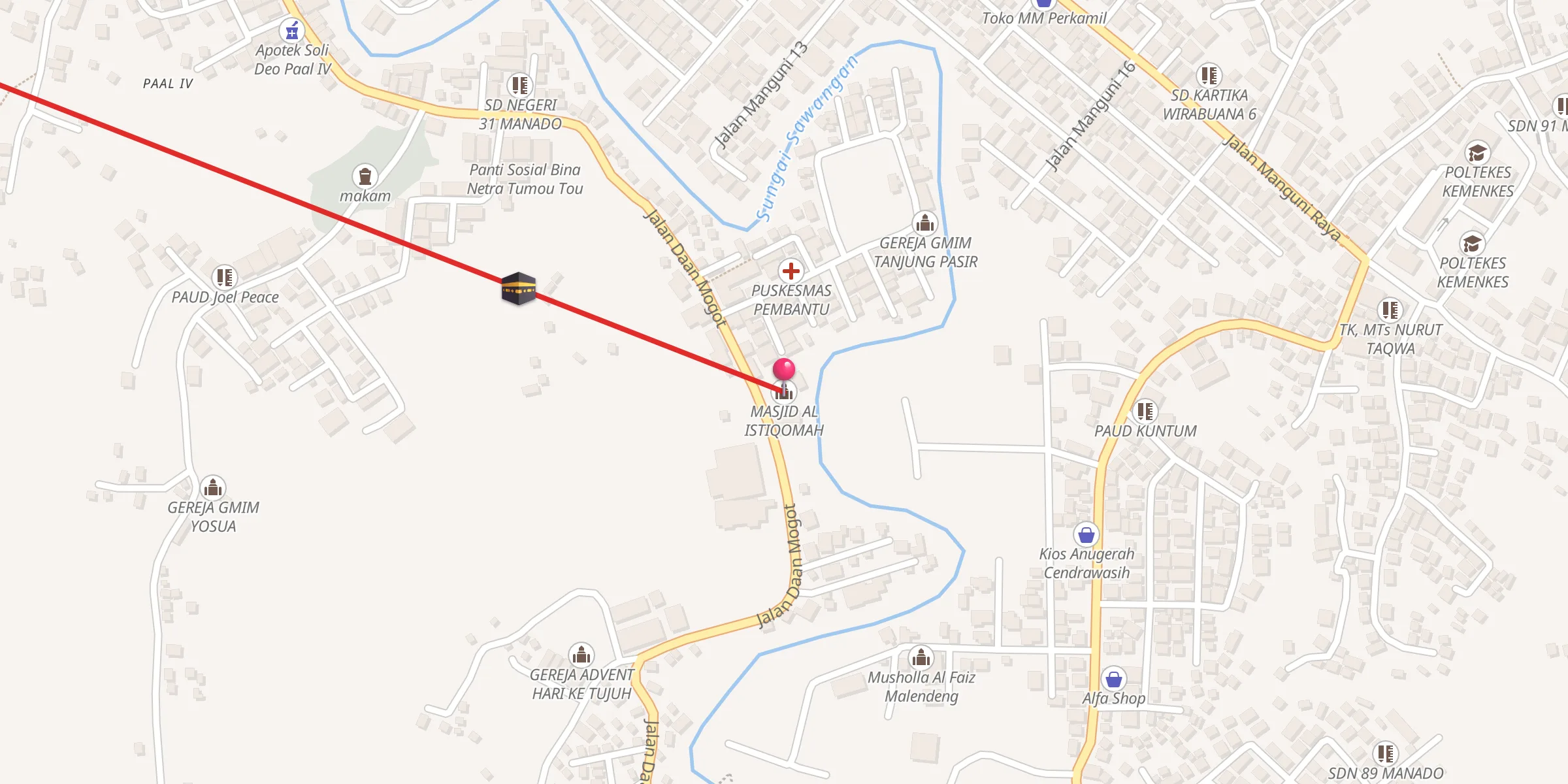 Carte de localisation : MASJID AL ISTIQOMAH