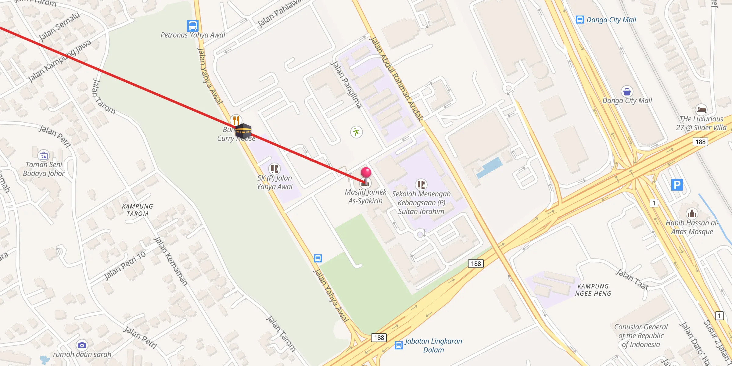 Carte de localisation : Masjid Jamek As-Syakirin