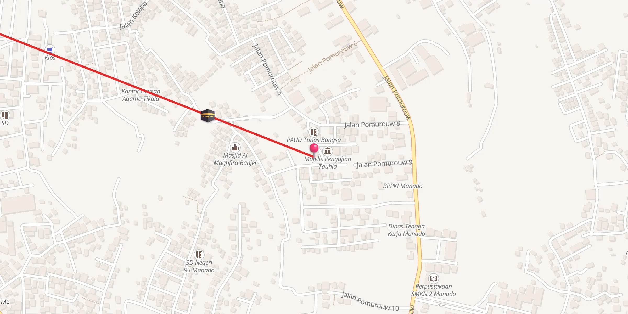 Carte de localisation : MASJID NURUR RAHMA