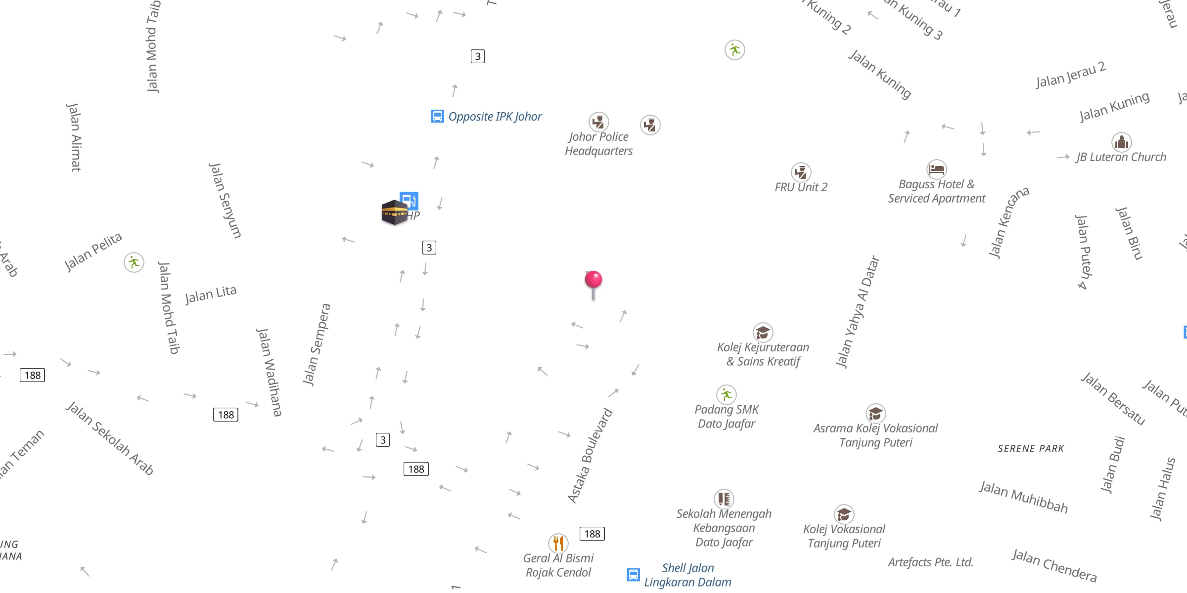 Carte de localisation : Masjid Tunku Laksamana Abdul Jalil