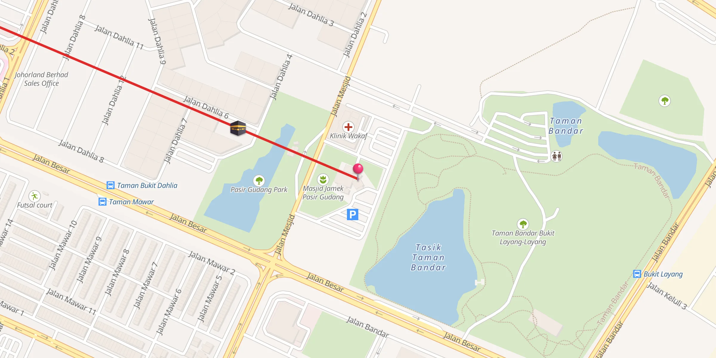 Carte de localisation : Masjid Jamek Pasir Gudang