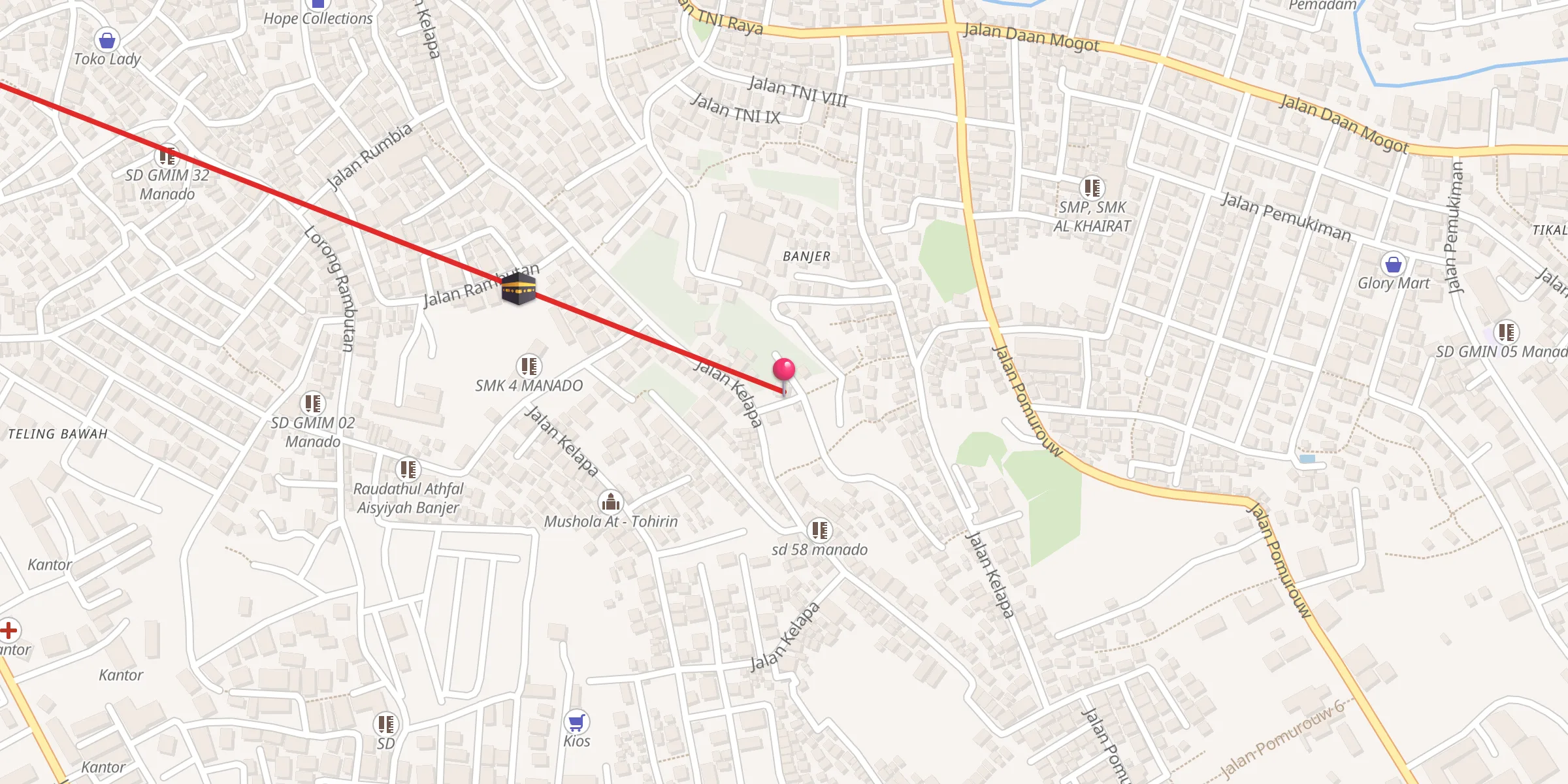 Carte de localisation : MASJID THURUL ARQAM