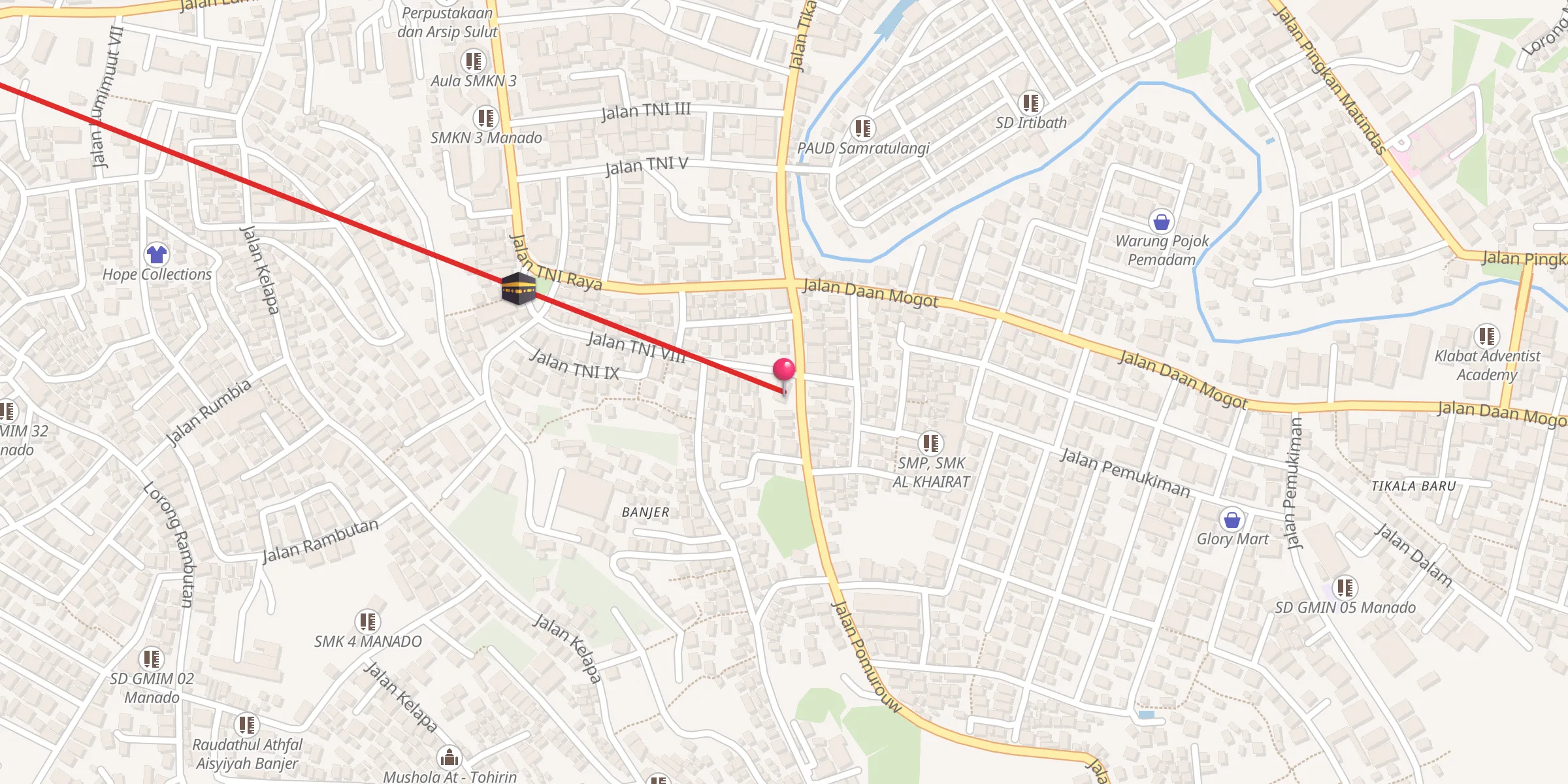 Carte de localisation : MASJID AR RAHMAH