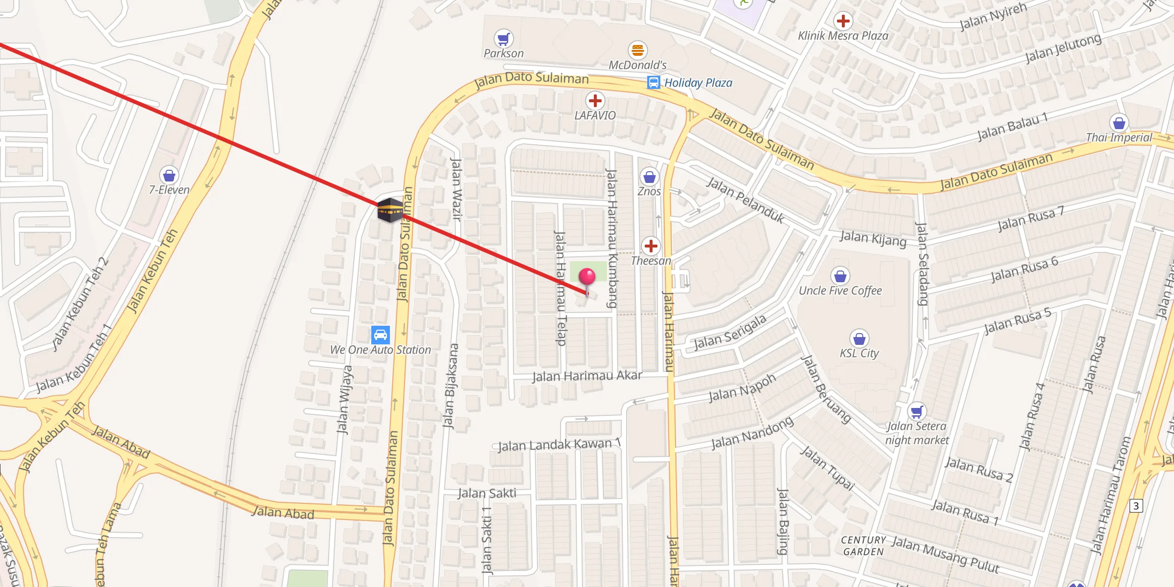 Carte de localisation : Surau