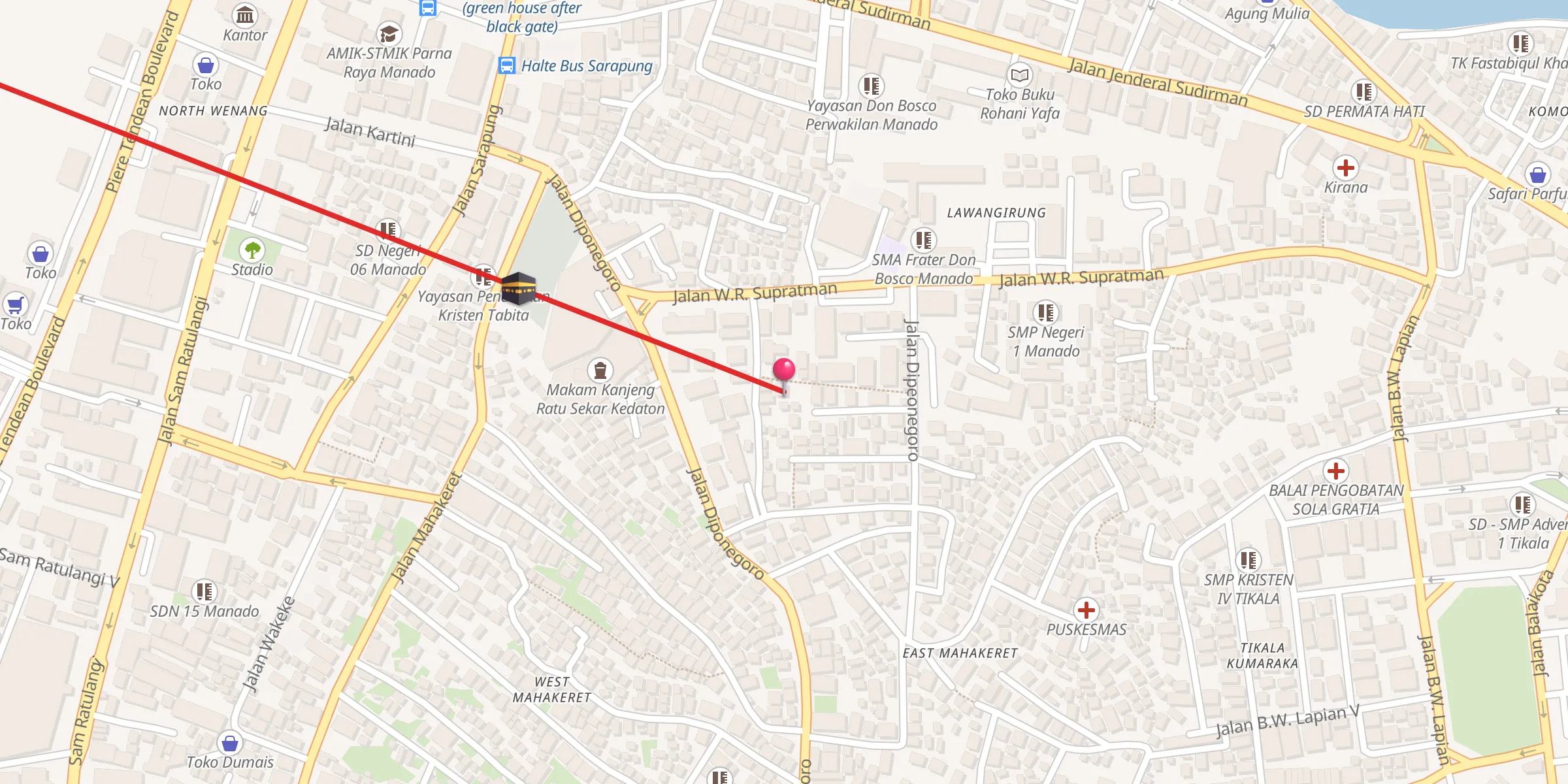 Carte de localisation : MASJID ALMUBARAKHA