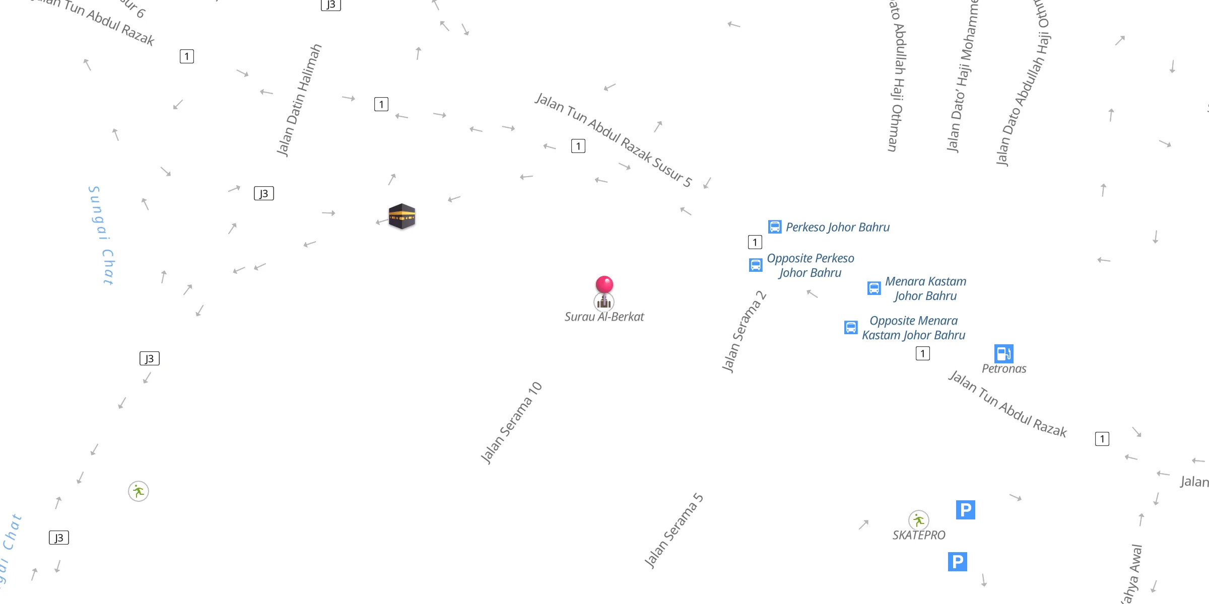 Carte de localisation : Surau Al-Berkat