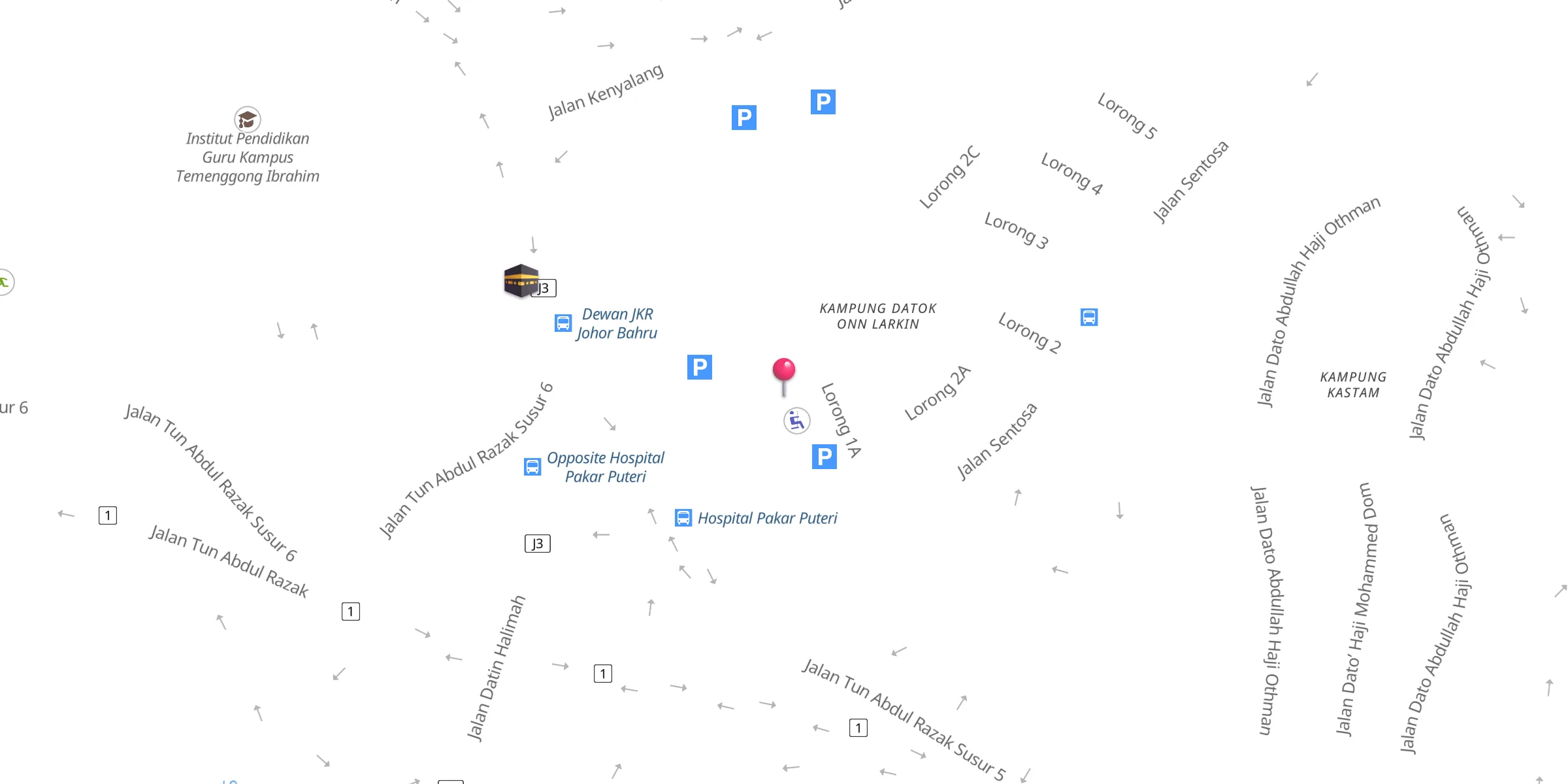 Carte de localisation : Masjid Jamek Ar-Rawadhiyah1