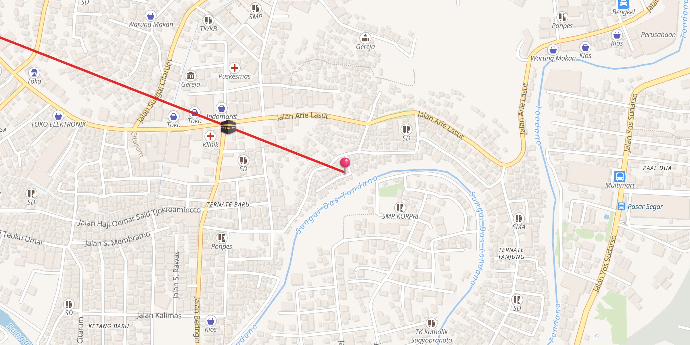 Carte de localisation : MASJID BABUL JANNAH
